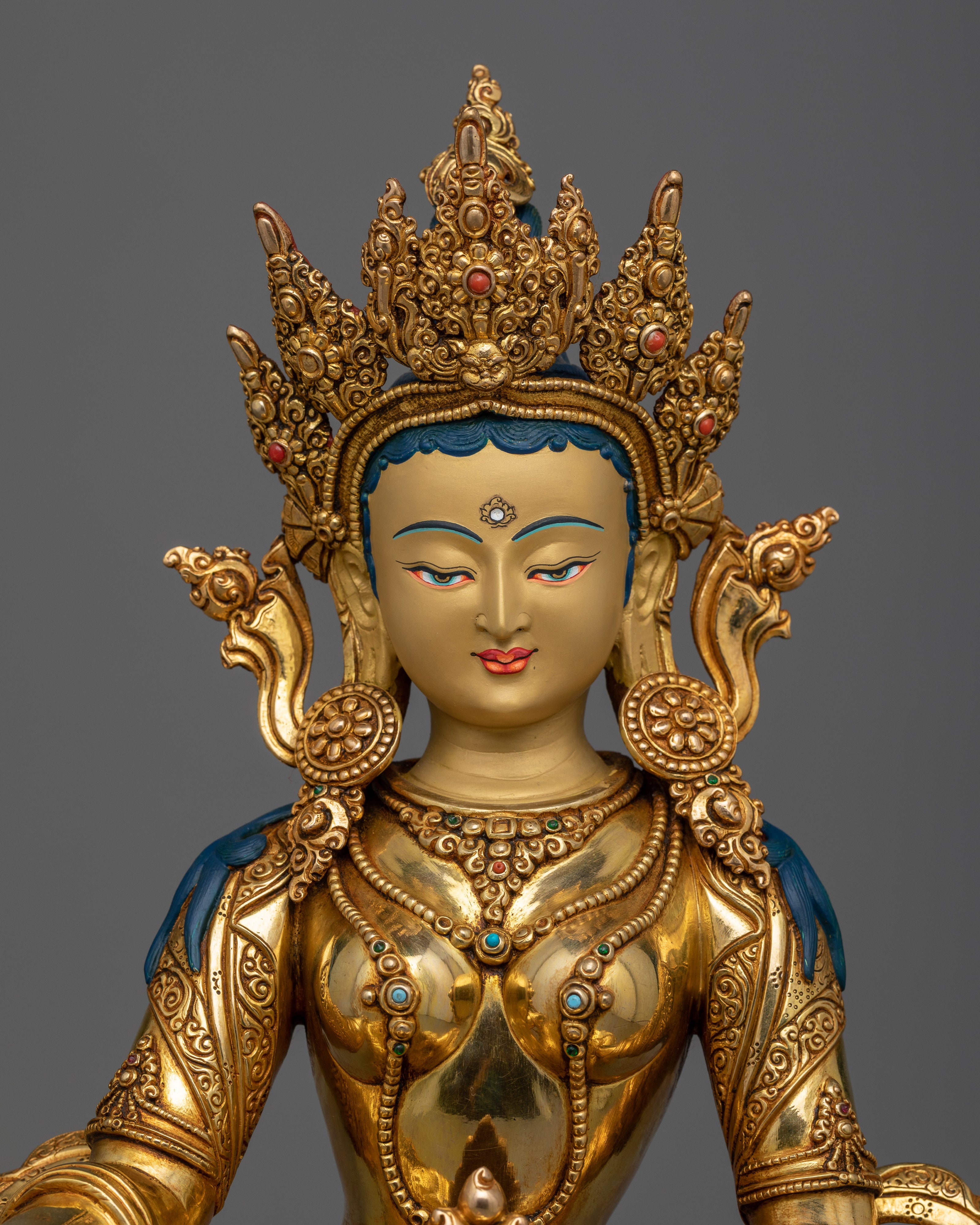 ksitigarbha-gold-gilded-statue