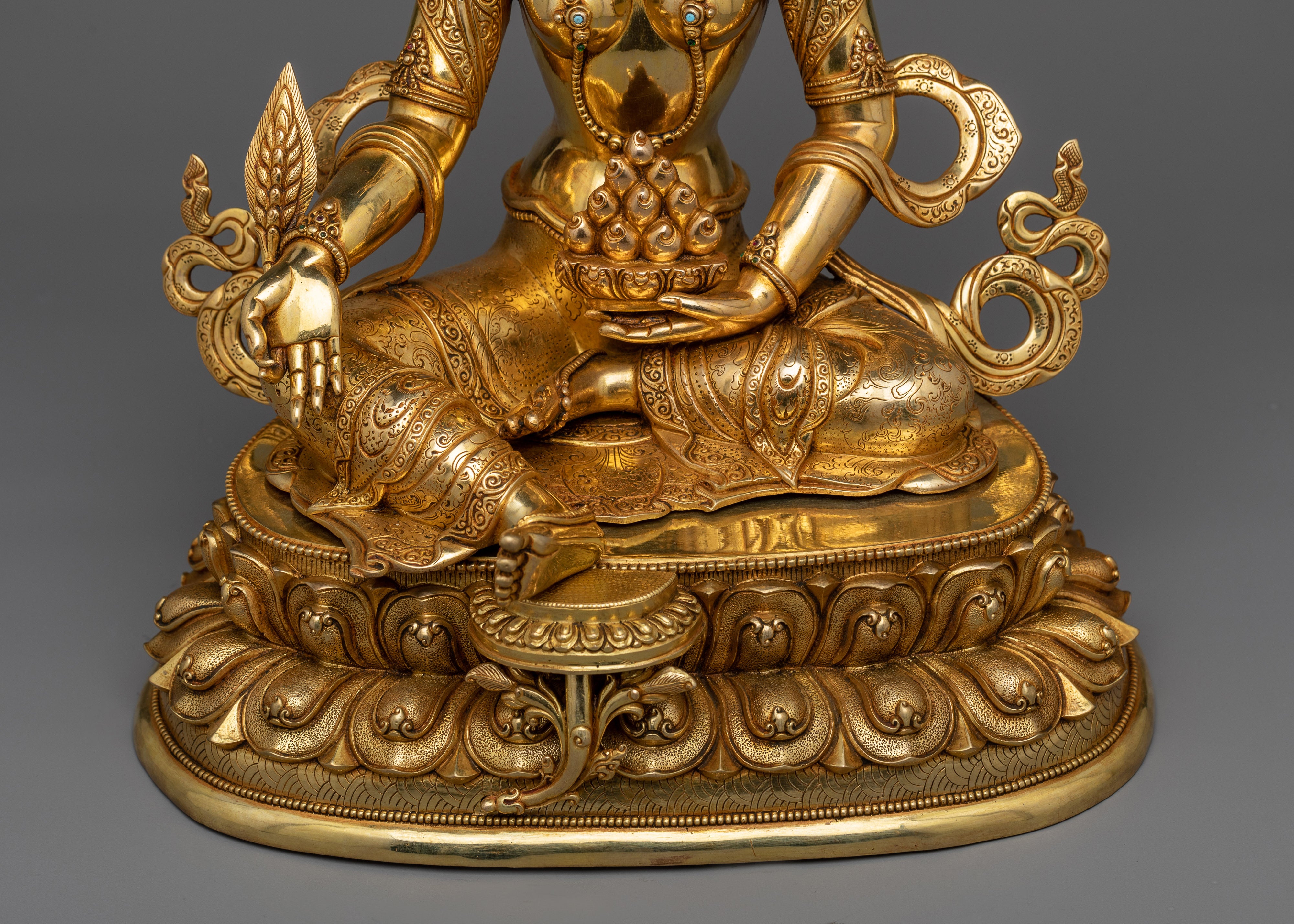 Ksitigarbha Gold-Gilded Statue | The Bodhisattva of Ultimate Commitment