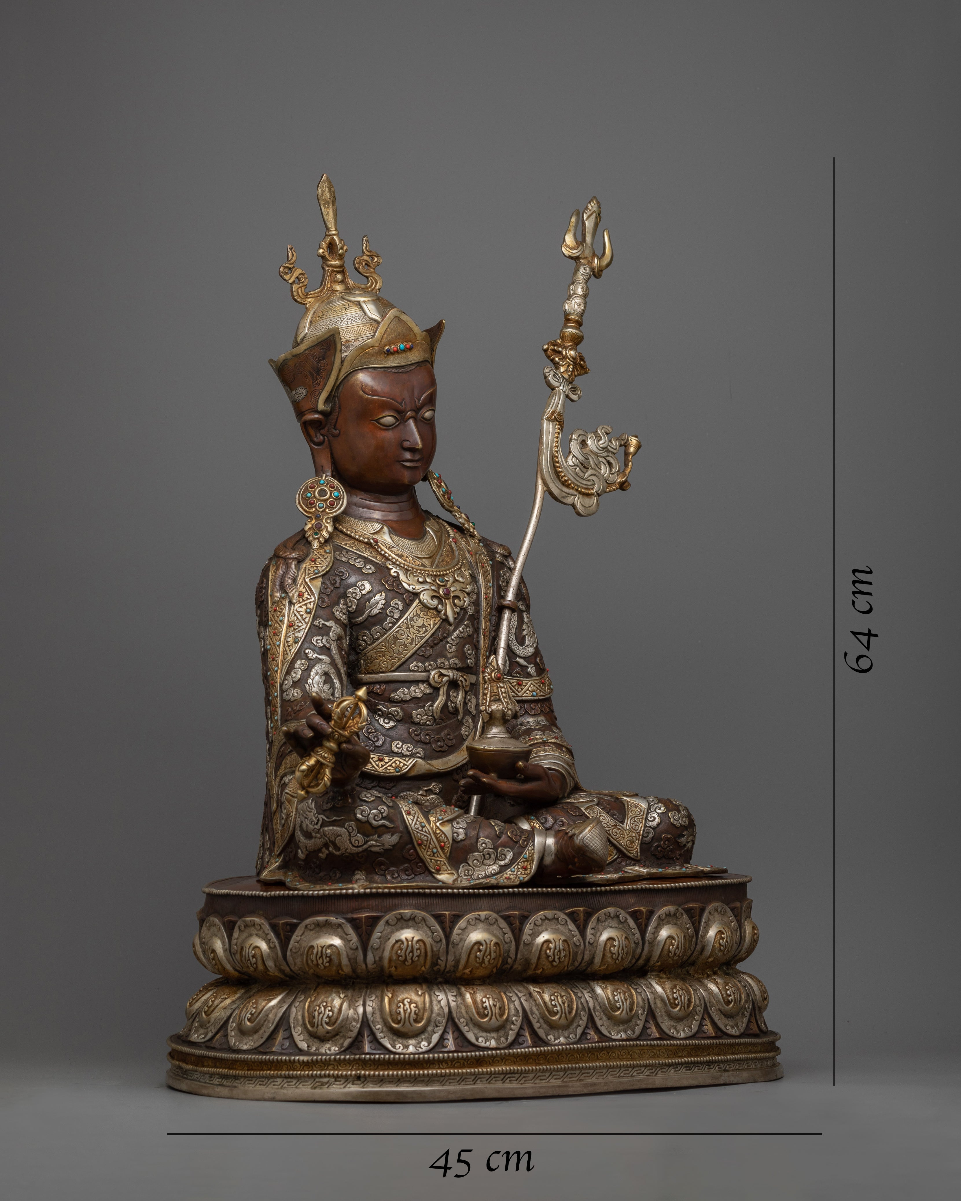 Lotus Vajra Guru Rinpoche Statue | Invoke Divine Blessings of