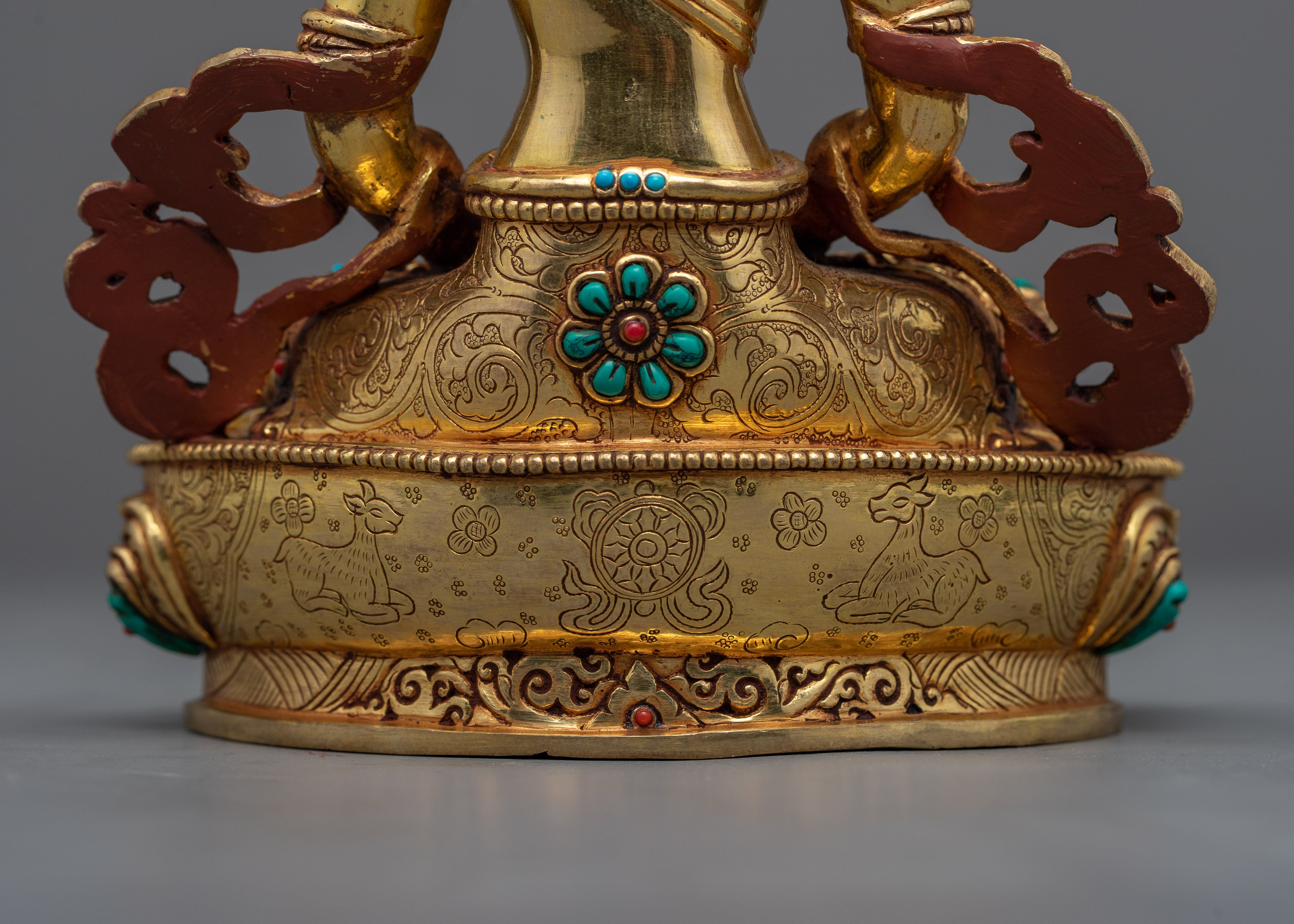 Gold Gilded Tsepame Statue | Connect with Immortality with Amitayus Sculpture