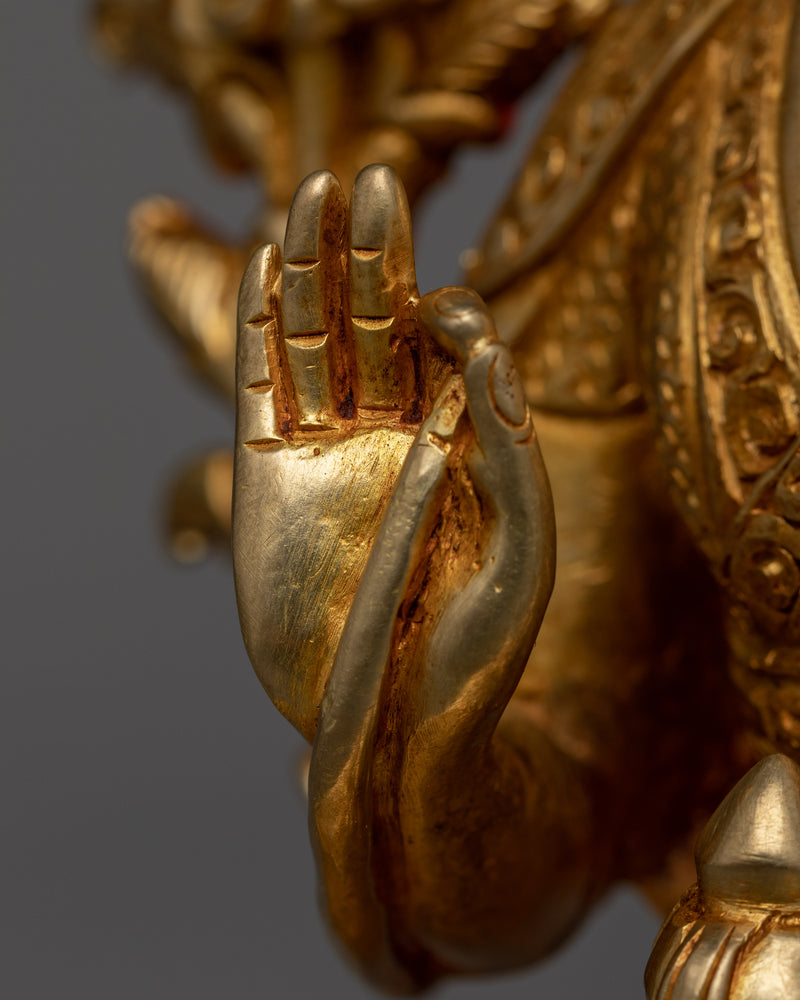 Elevate Your Home Shrine with our Tsongkhapa Sculpture | Himalayan Artwork