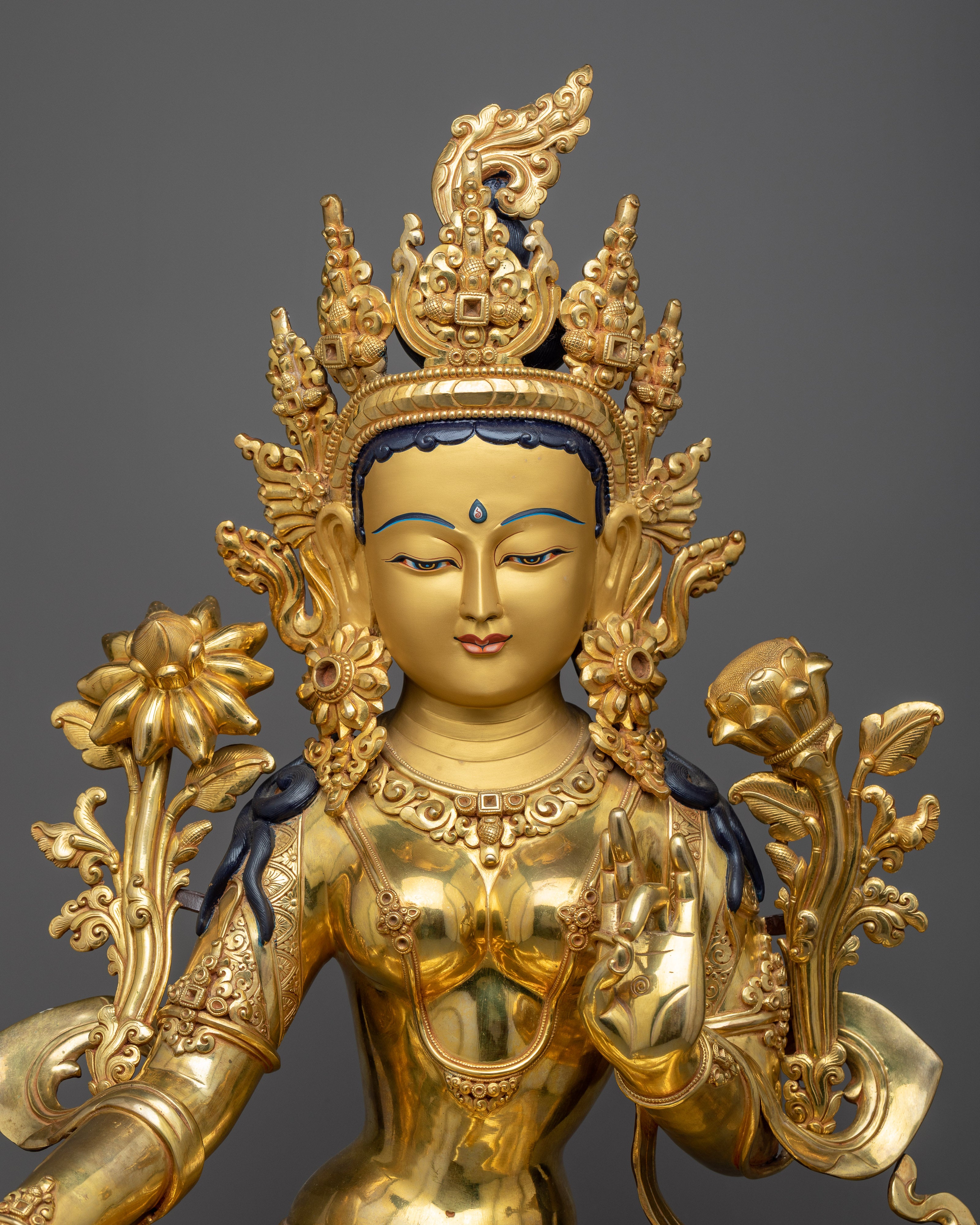 Majestic The Green Tara Statue | Immerse in Divine Protection with Ma Tara