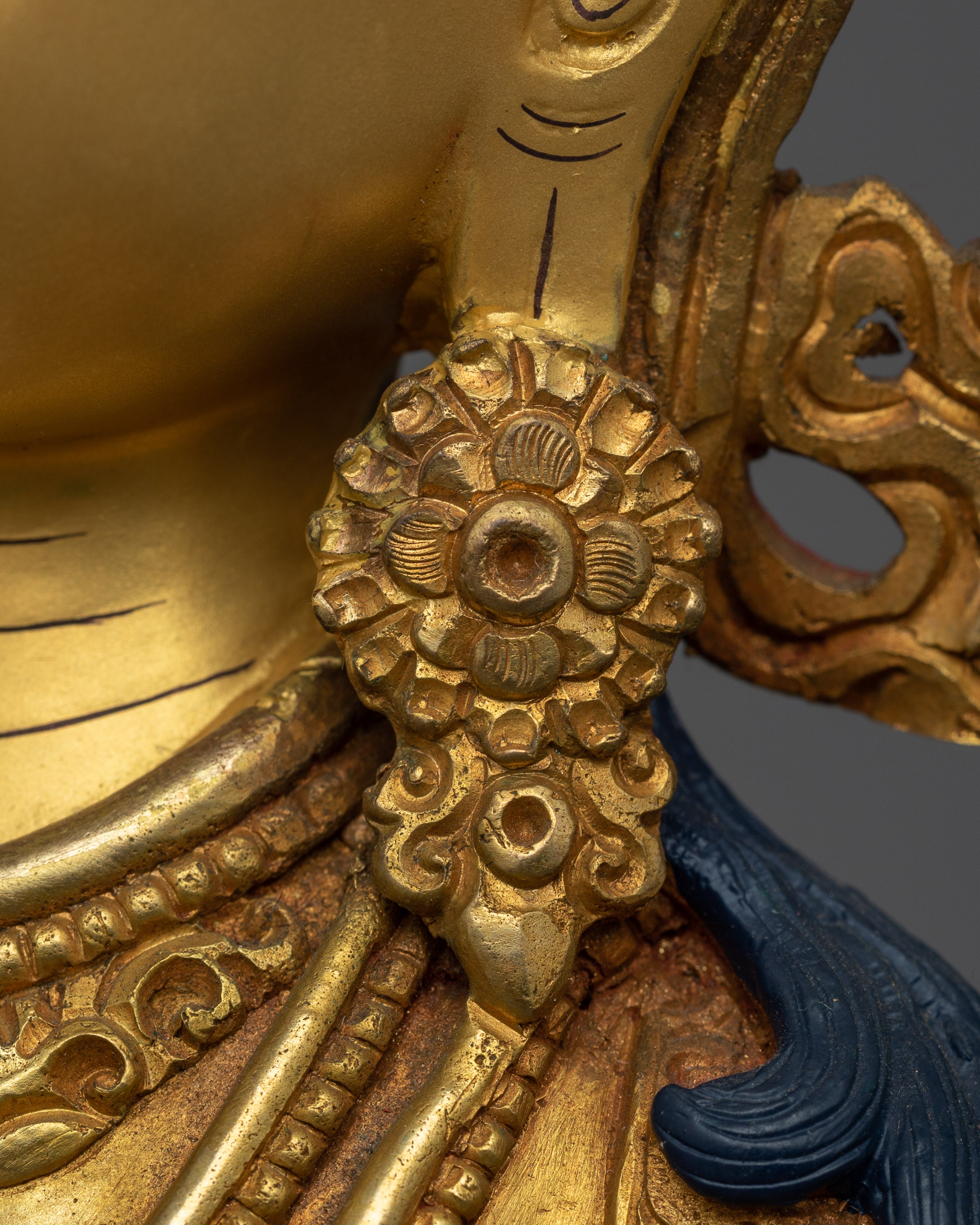 Dorje Sempa Vajrasattva Statue | Uncover Serenity with Our Gold Gilded Sculpture