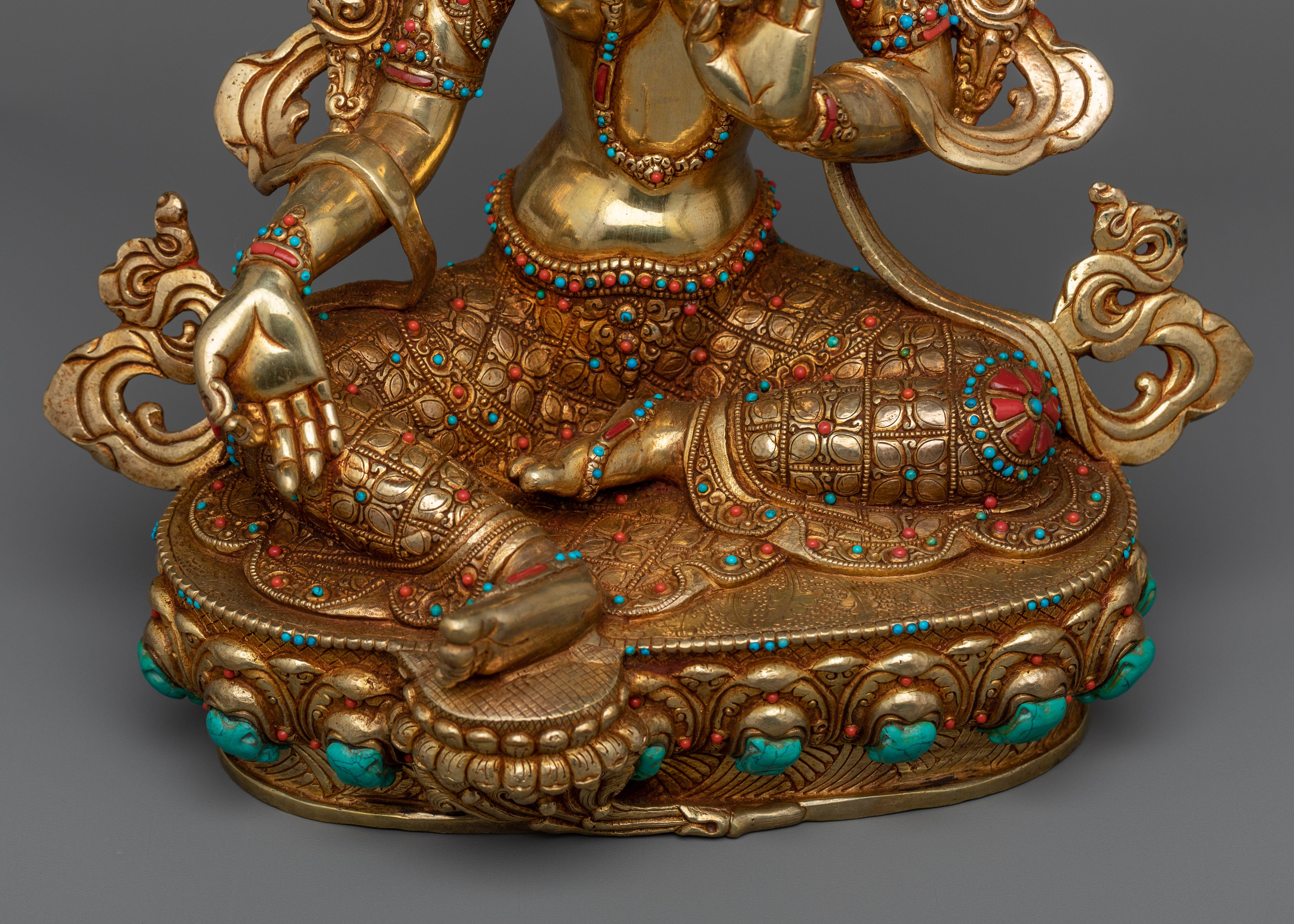 Embrace Compassion with Our Green Tara Mother Statue | Himalayan Buddhist Sculptures
