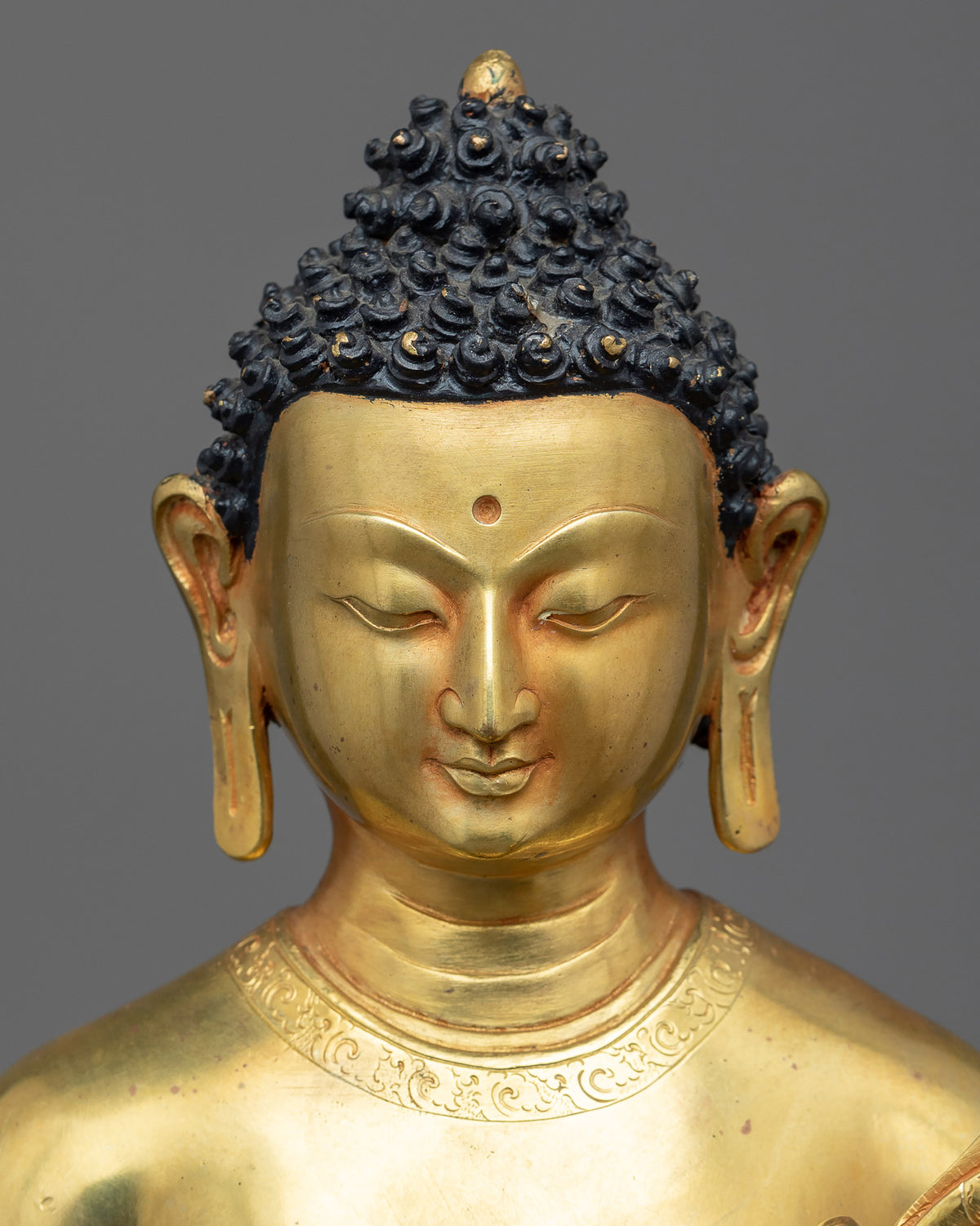 Standing Shakyamuni Buddha Artwork | Experience Enlightenment with Gold Gilded Statue