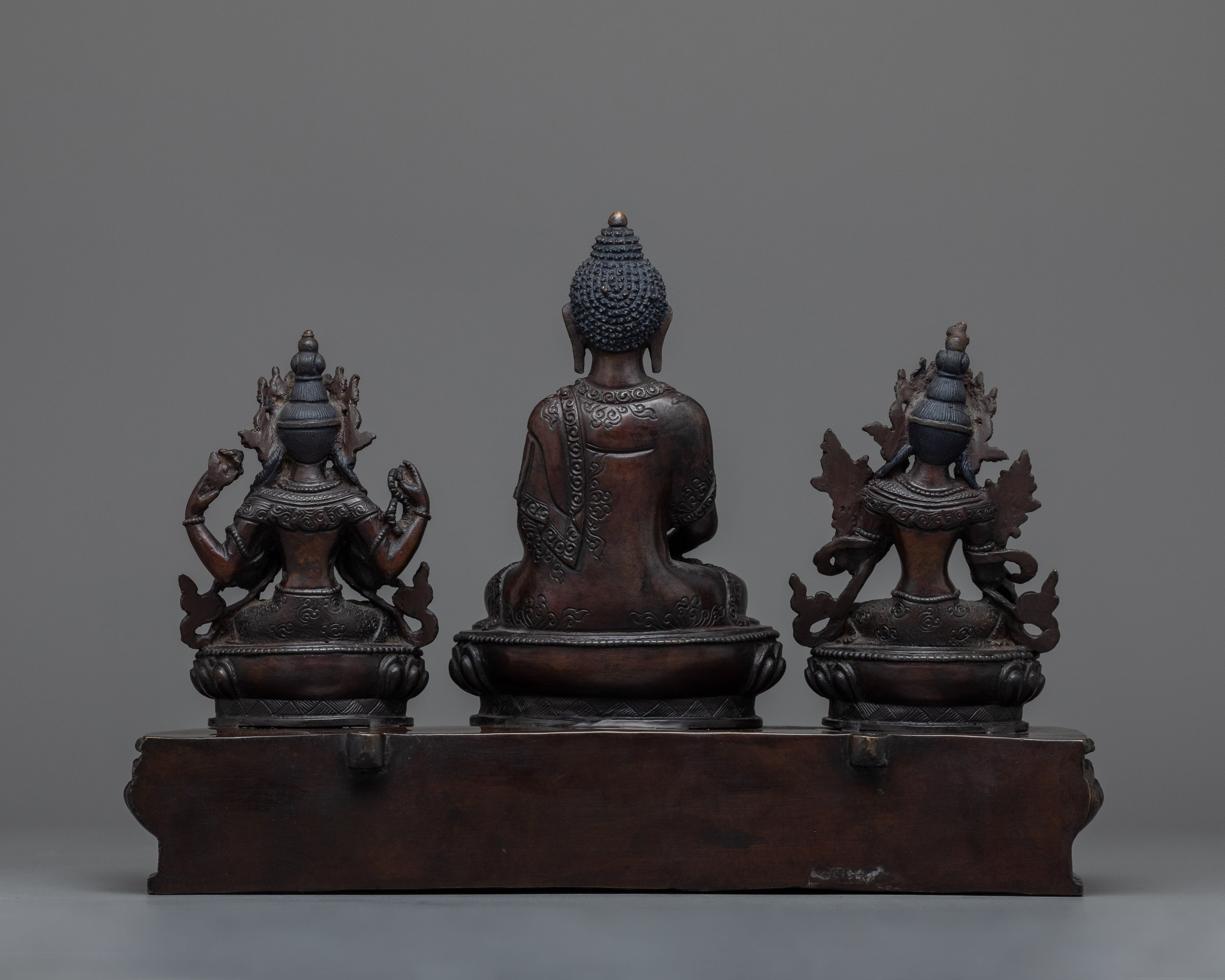 Amitabha, Green Tara, and Chenrezig Statue | Embrace the Power of Three Deity