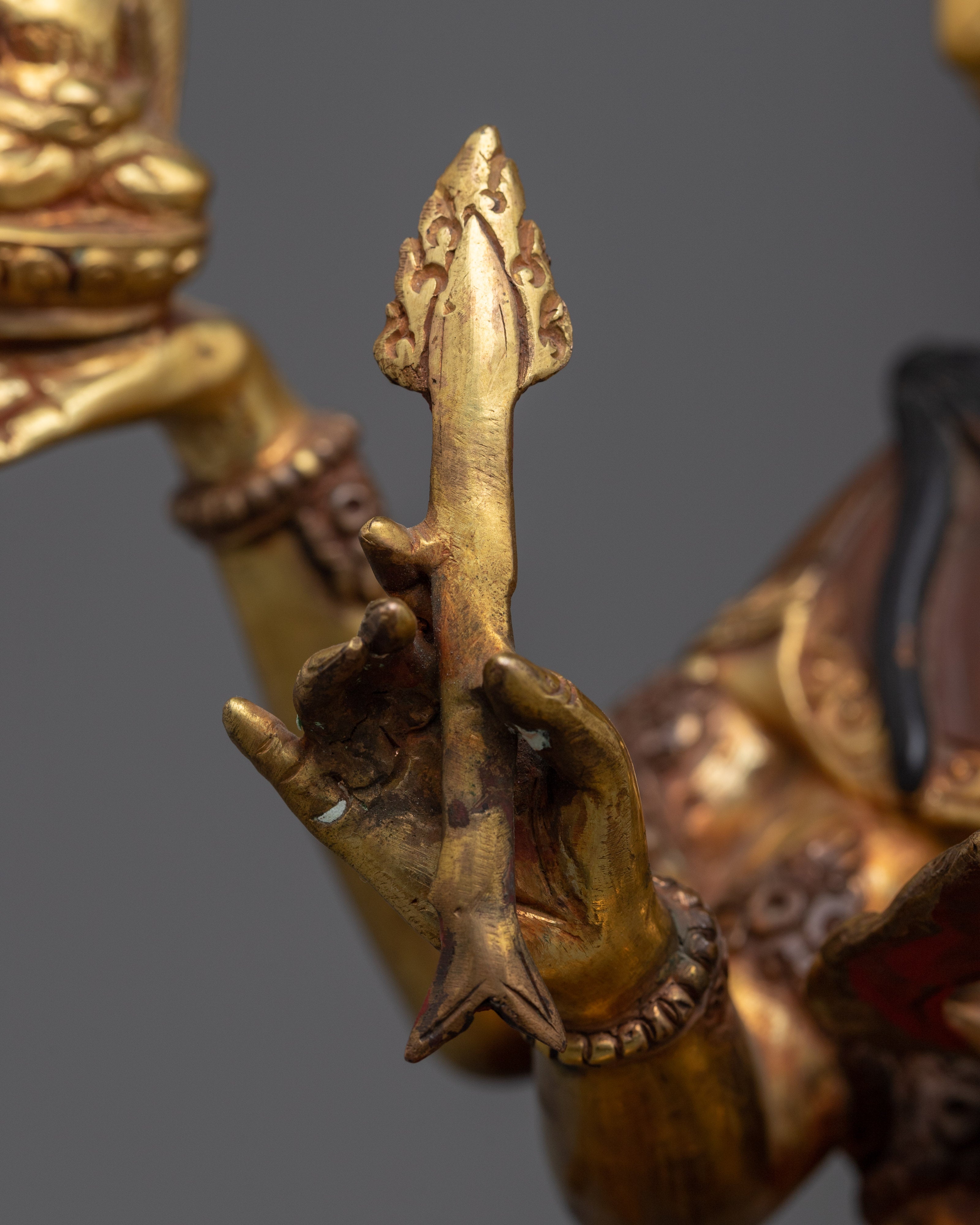 Namgyalma Puja Statue | Himalayan Gold Painted Sculpture