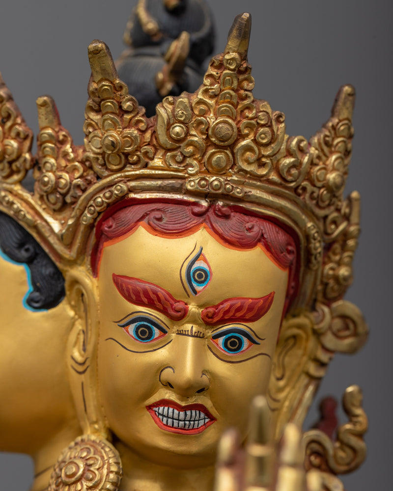 Namgyalma Puja Statue | Himalayan Gold Painted Sculpture