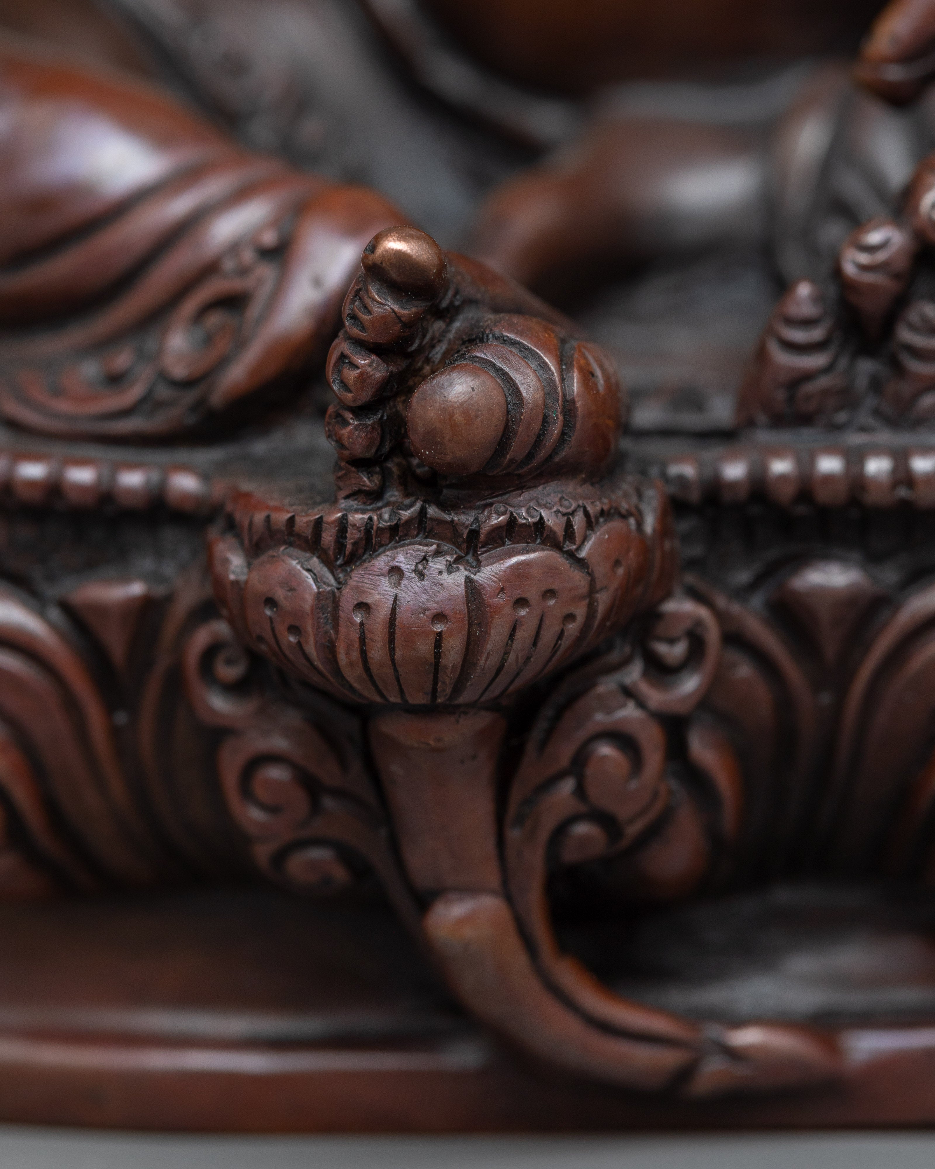 Enchanting Guru Dzambhala Statue | Exquisite Oxidized Copper