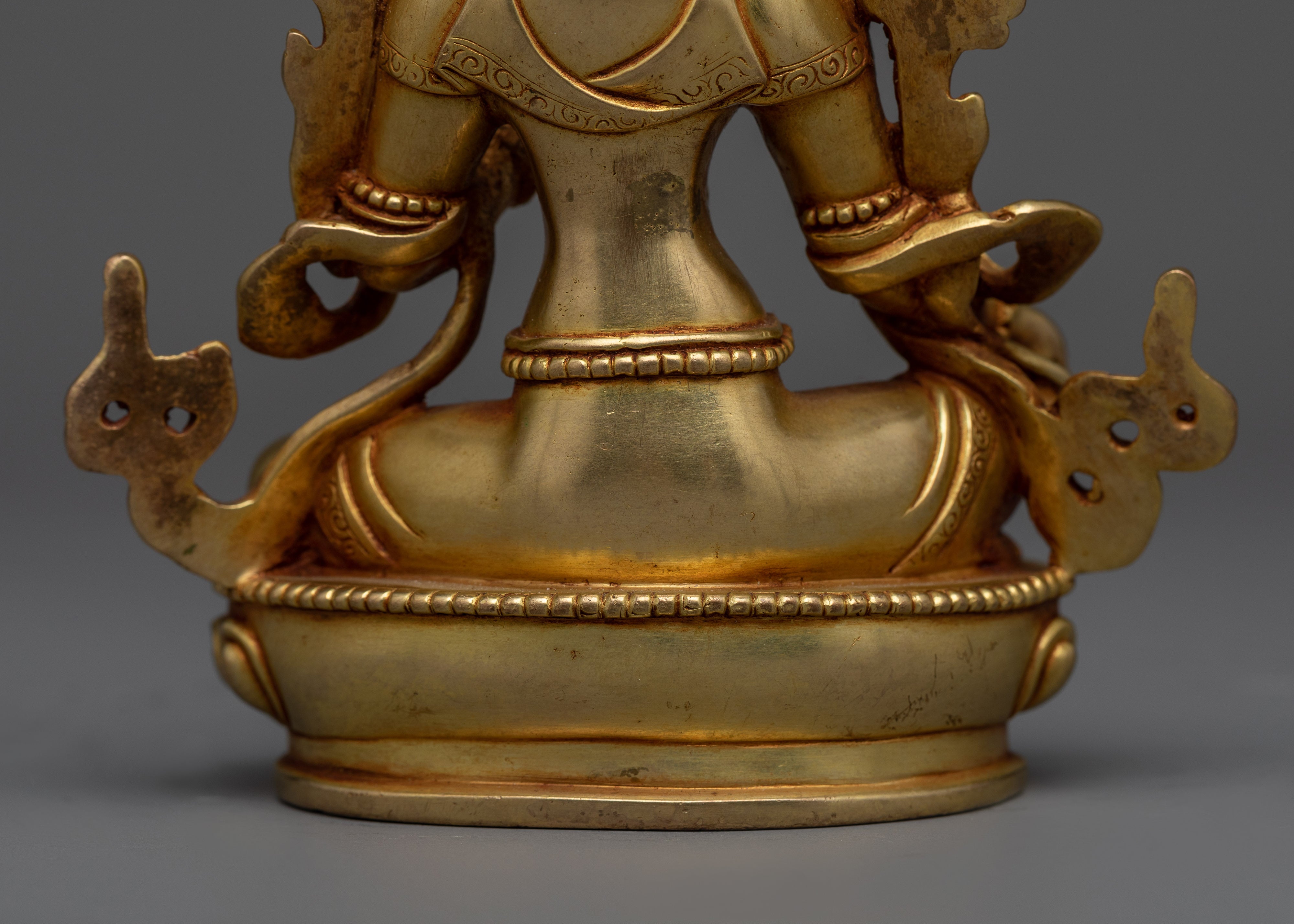 Graceful Green Tara Tibetan Statue | Meticulously Crafted with Gold Gilded Copper
