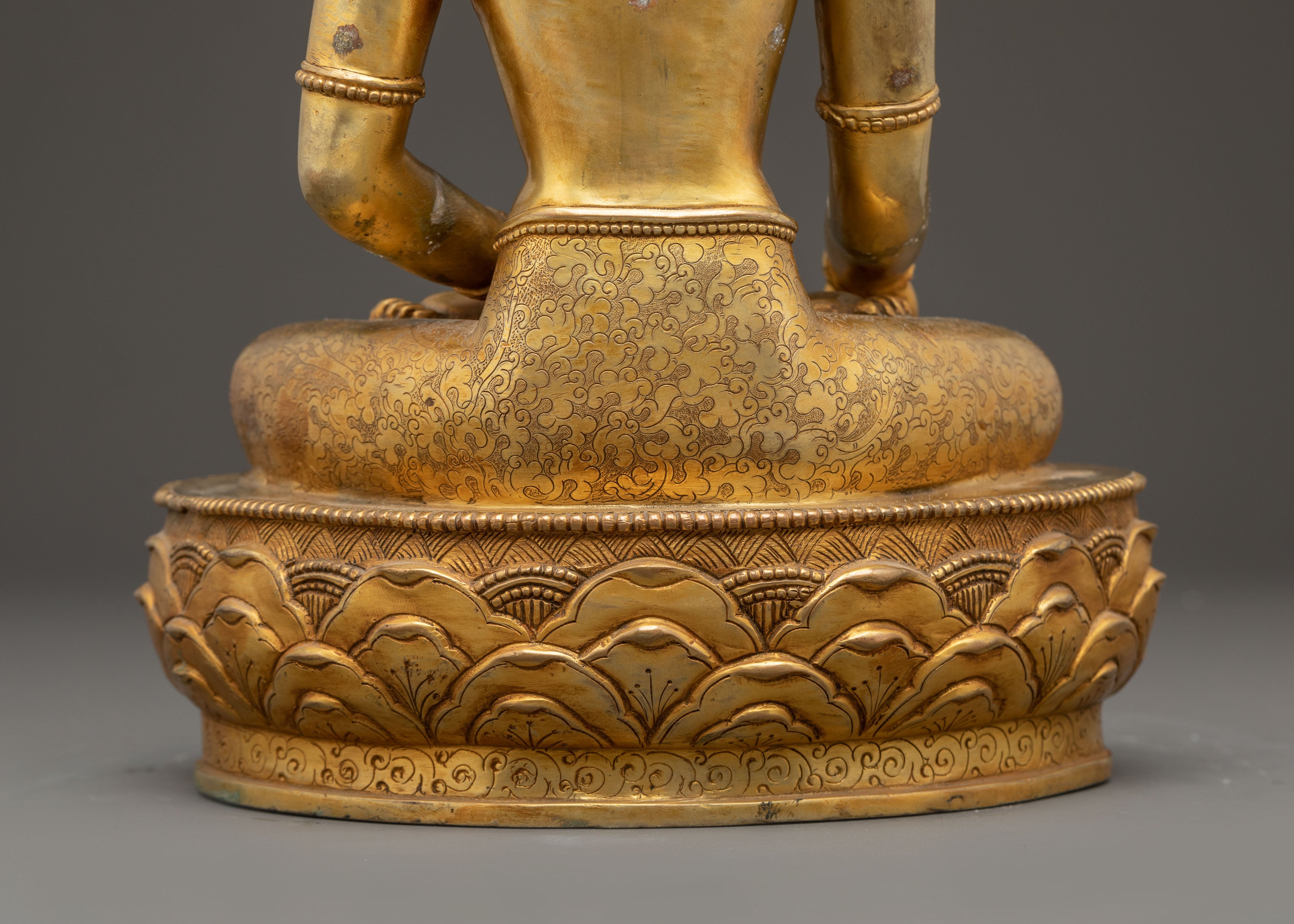 Gold Gilded Copper Shakyamuni Buddha Art | Perfect for Meditation