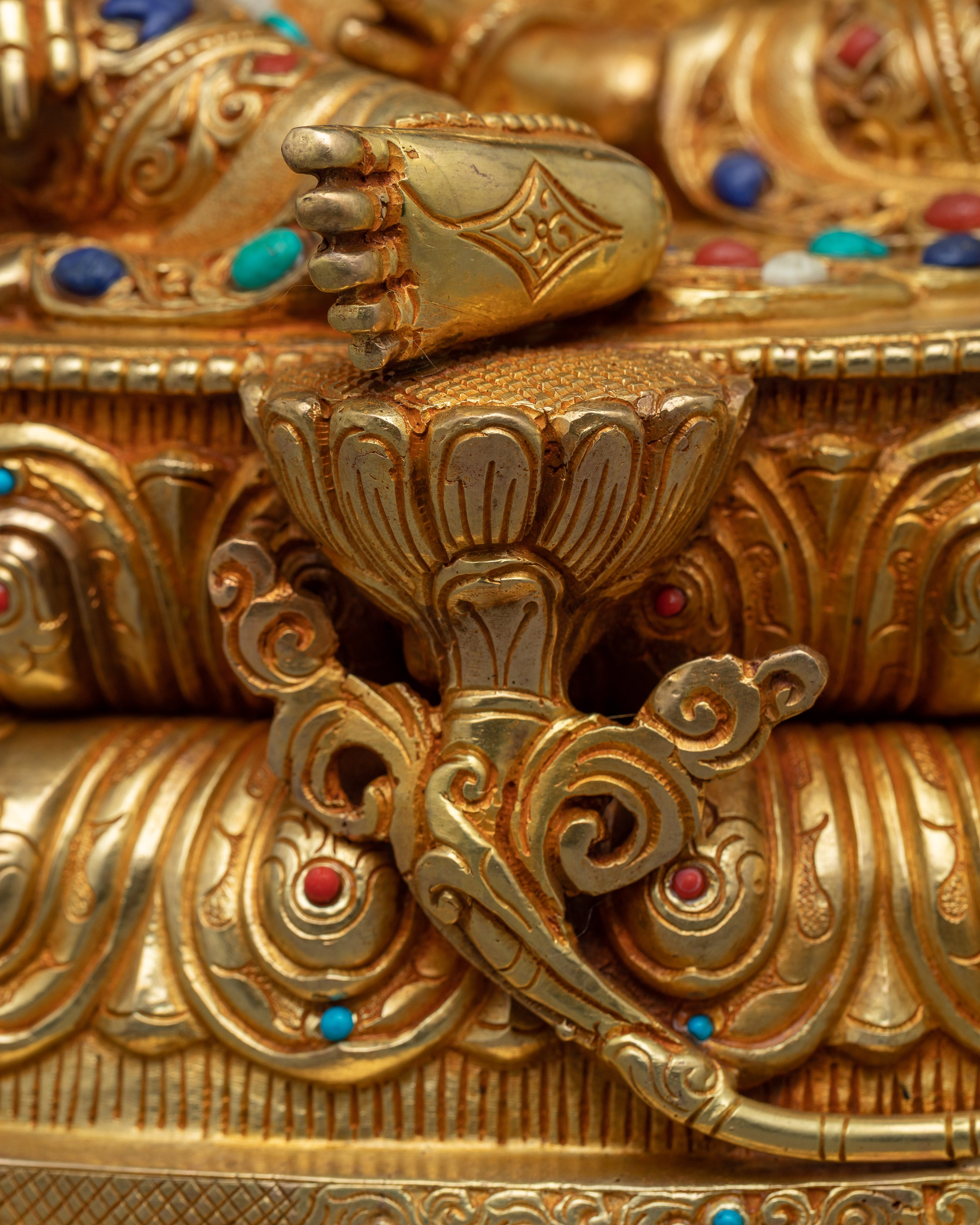 Experience Green Tara Mantra Miracles with Our Statue | 24k Gold Gilded Art