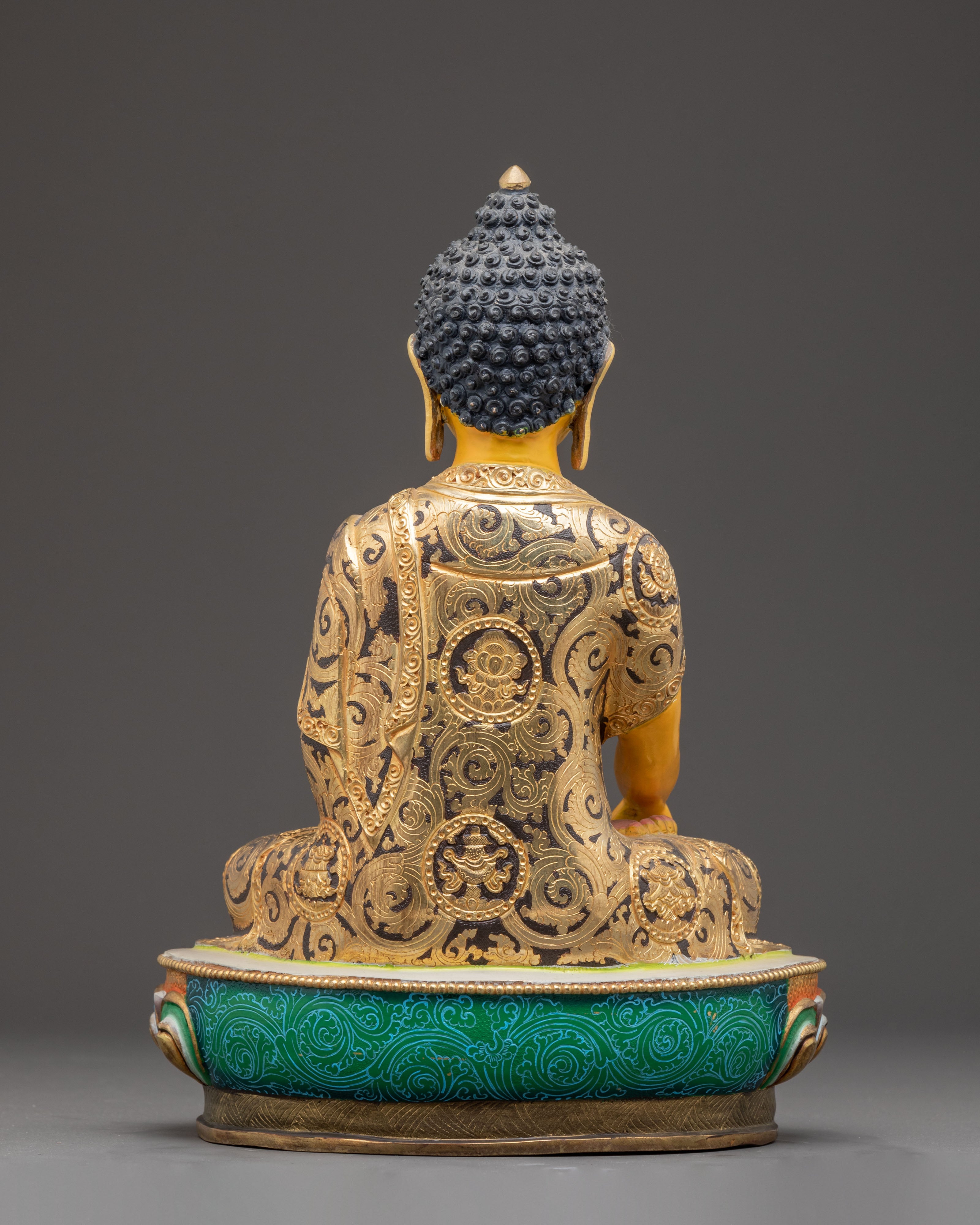 Handmade Tibetan Shakyamuni Buddha Golden Art | Historical Buddha