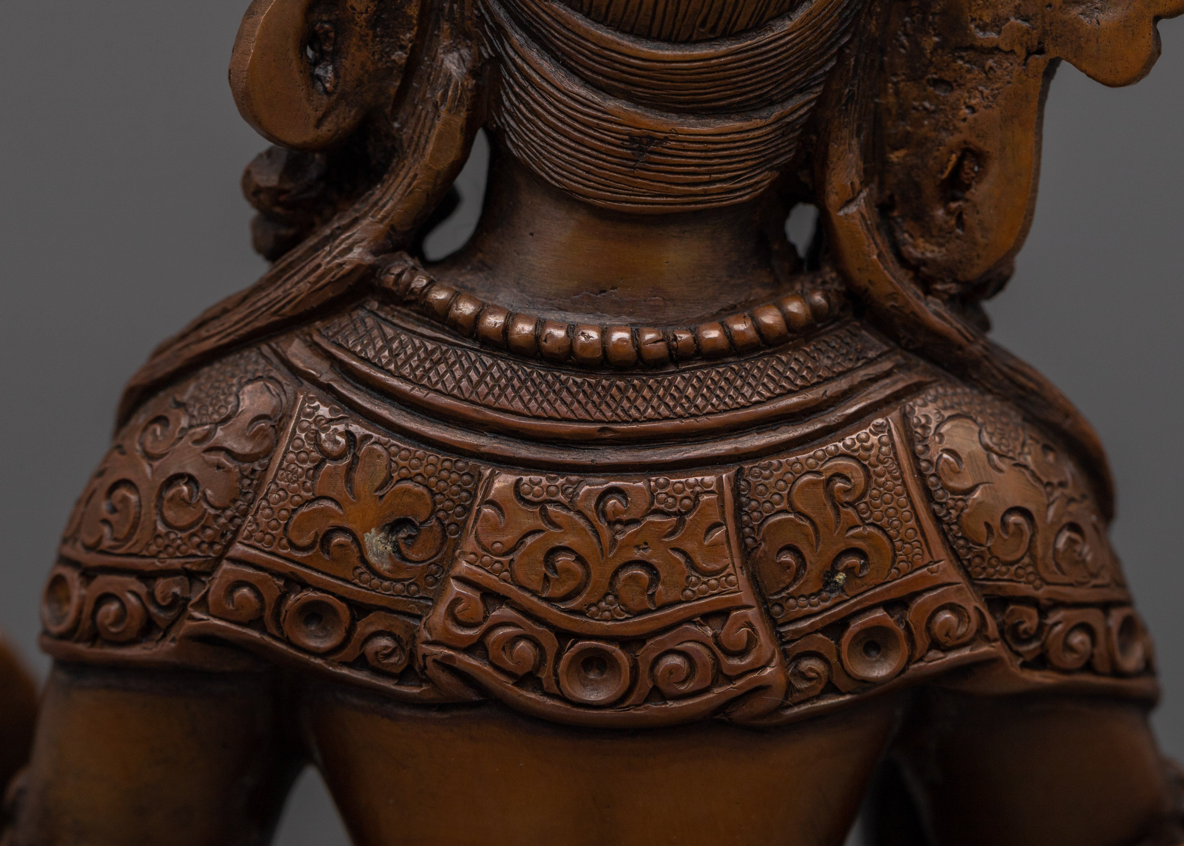 Himalayan Sculpture of Kistigarbha | The Bodhisattva of Infinite Compassion