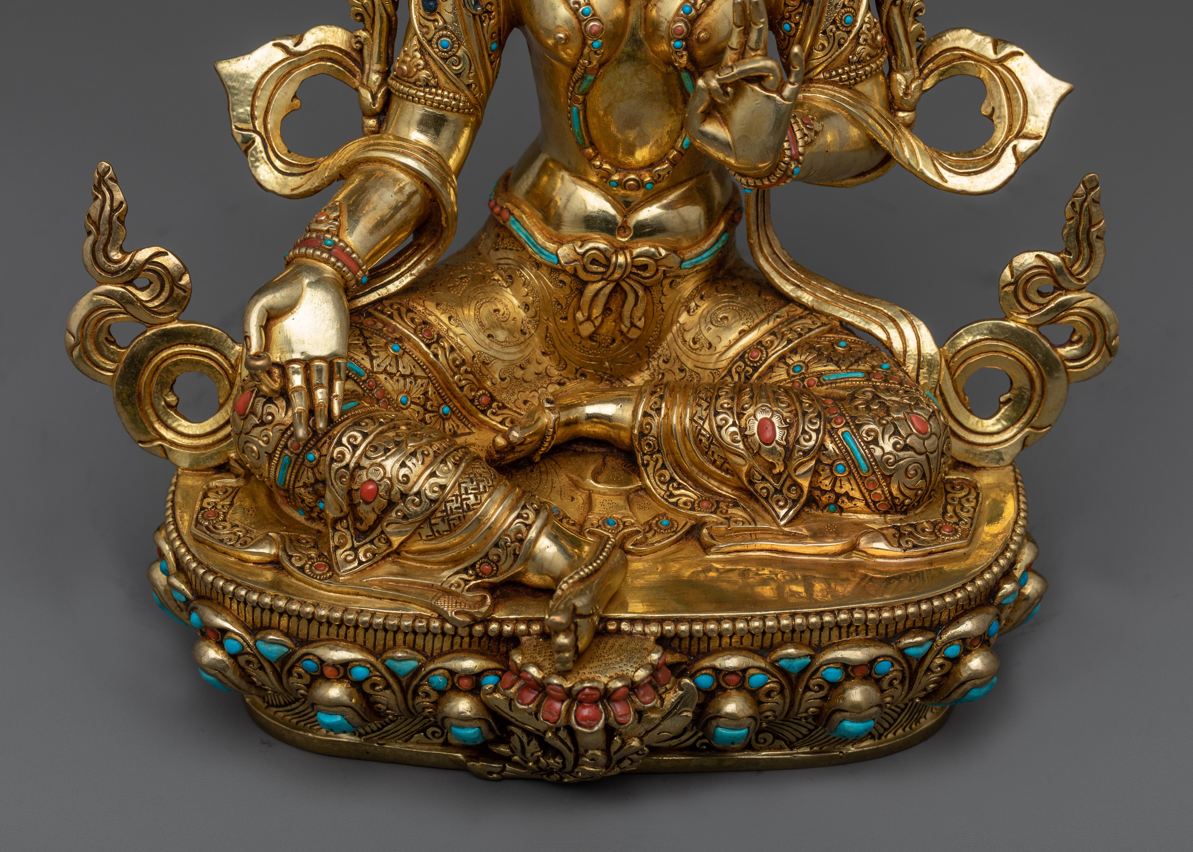 The Green Tara Copper Statue | Embrace the Power of Swift Protection