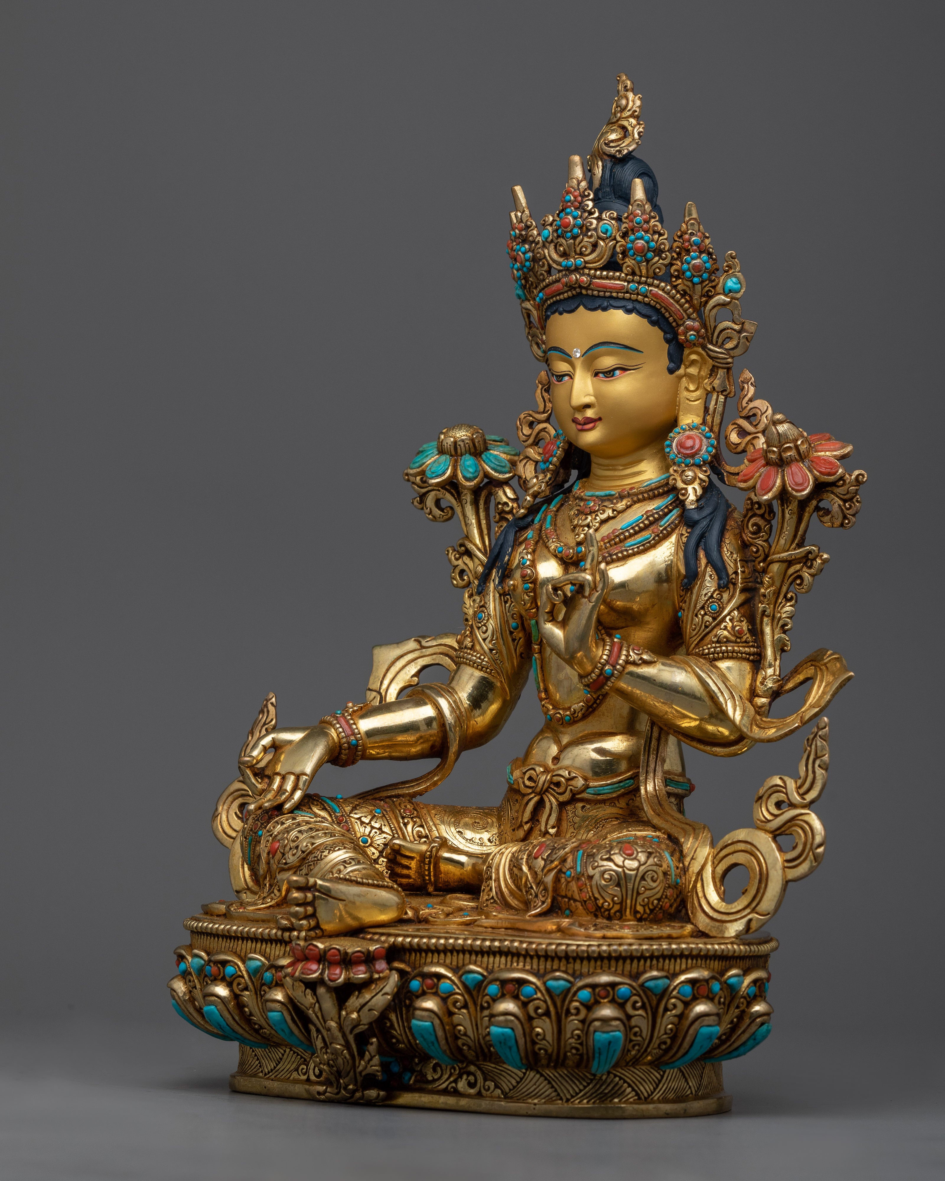 green-tara-copper-statue
