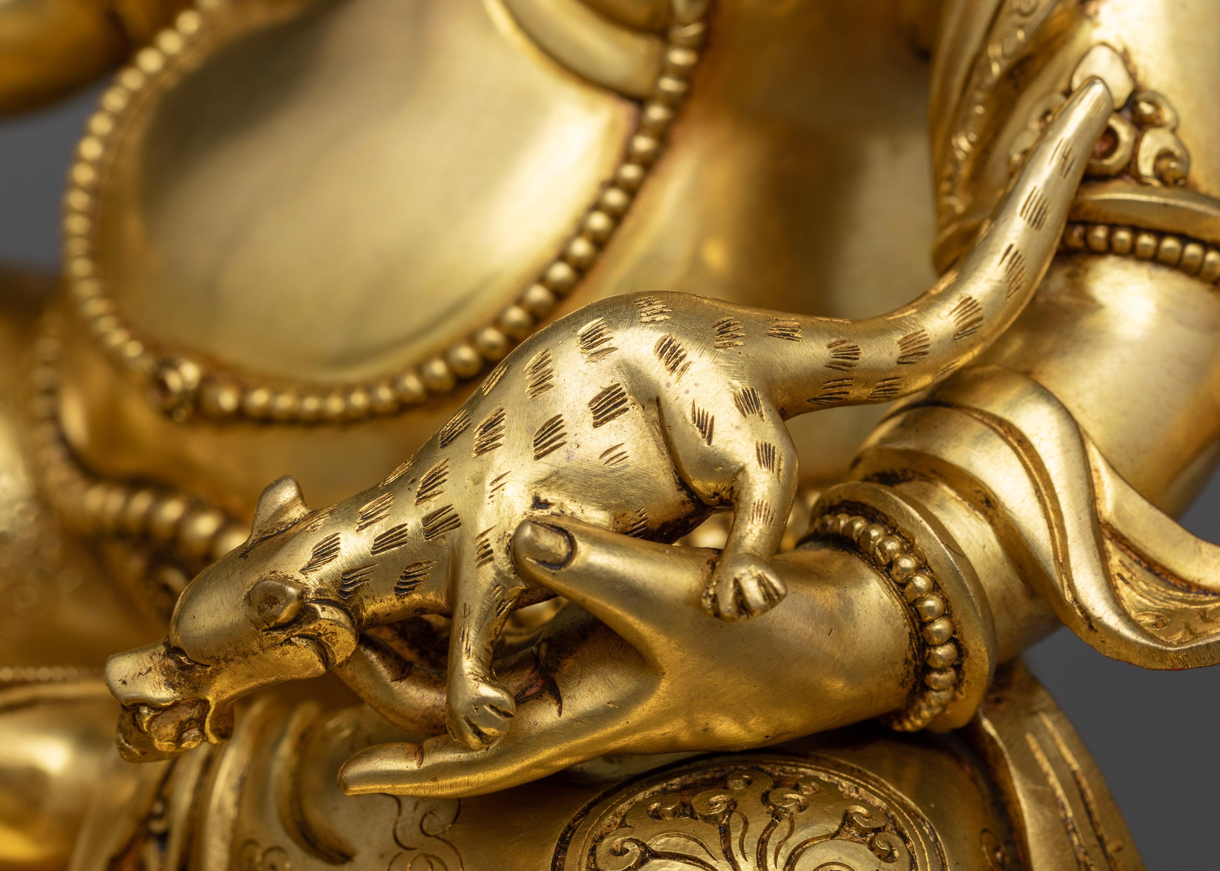 Yellow Dzambhala Practice Statue | An Emblem of Abundance