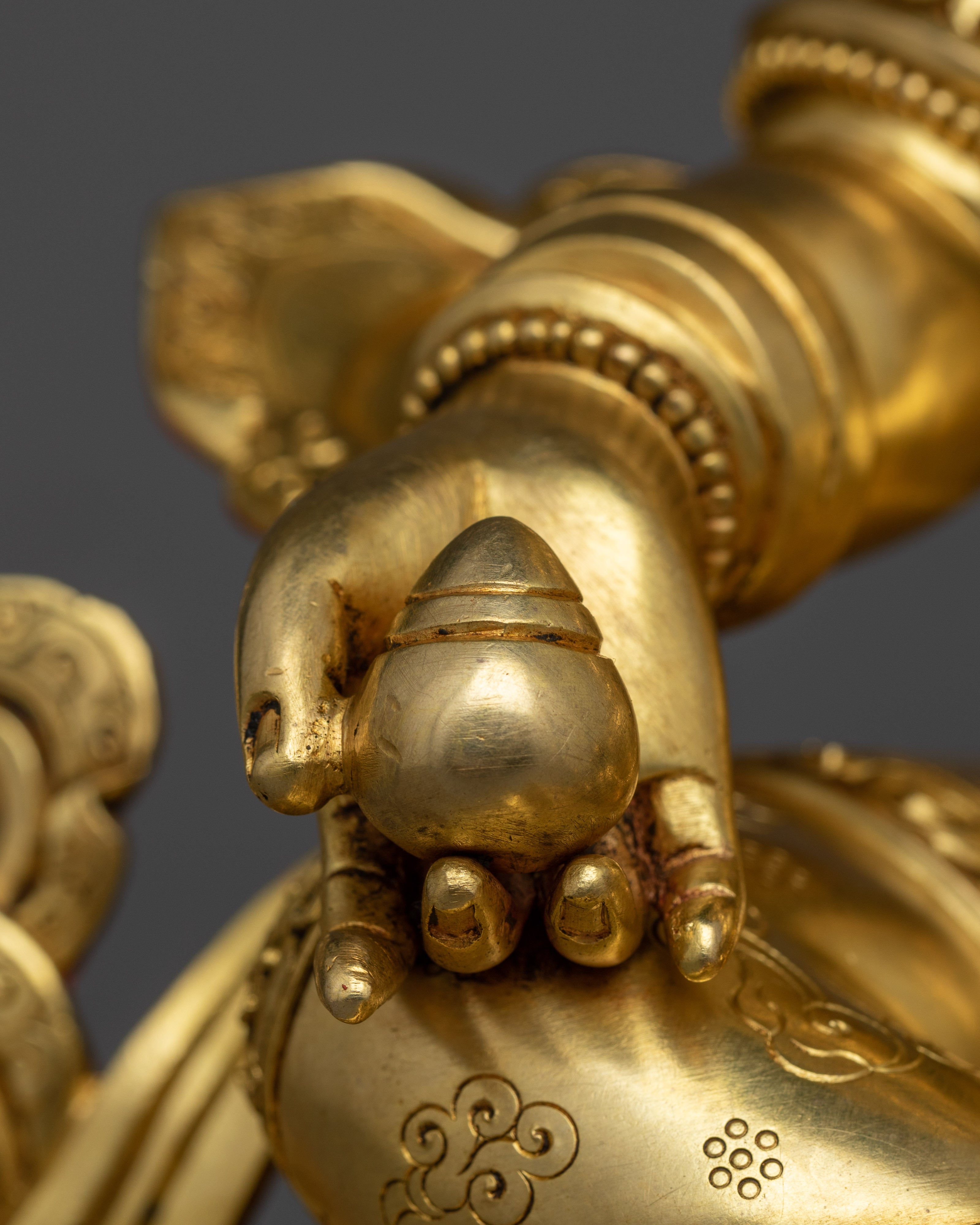 Yellow Dzambhala Practice Statue | An Emblem of Abundance