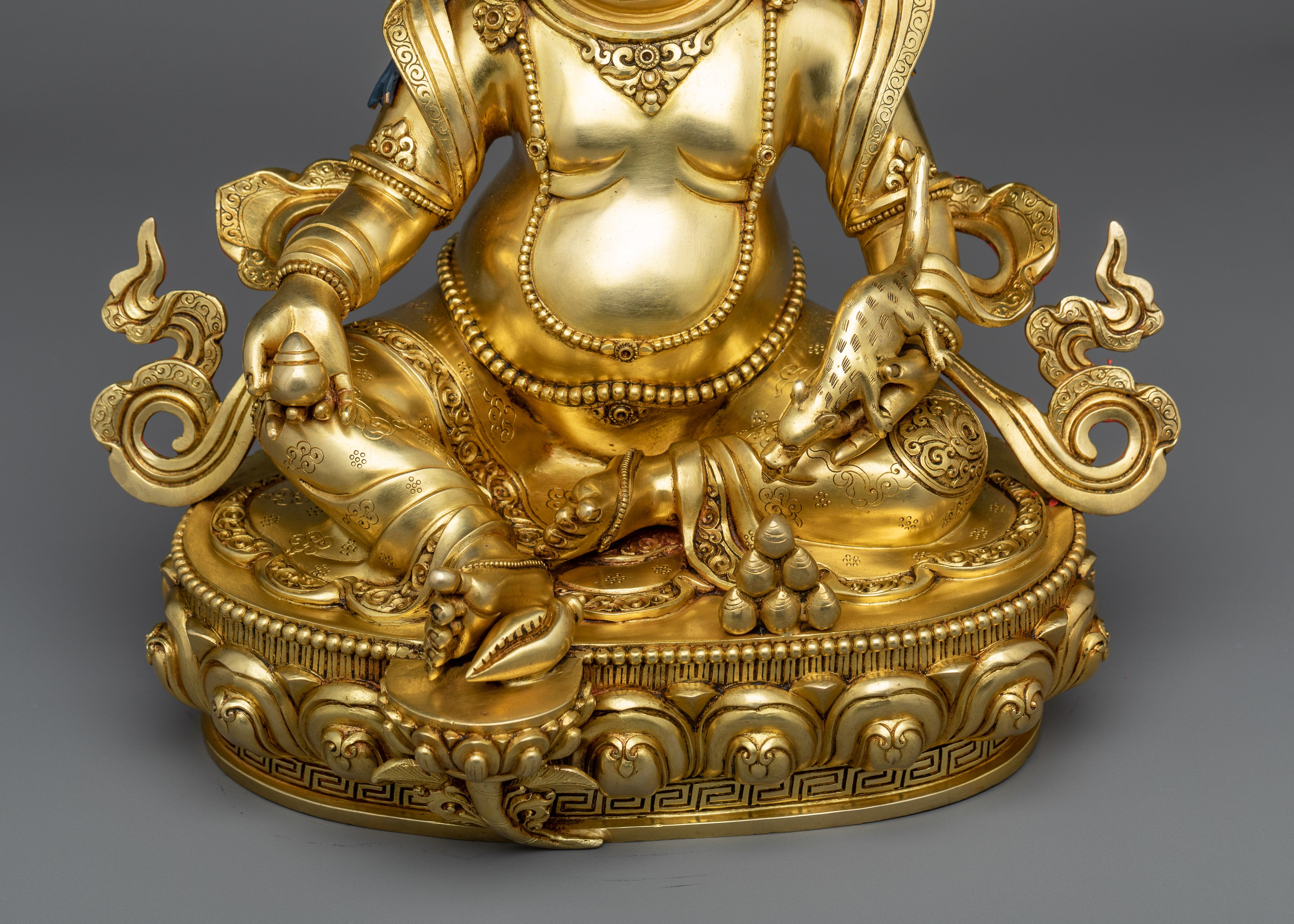 Yellow Dzambhala Practice Statue | An Emblem of Abundance