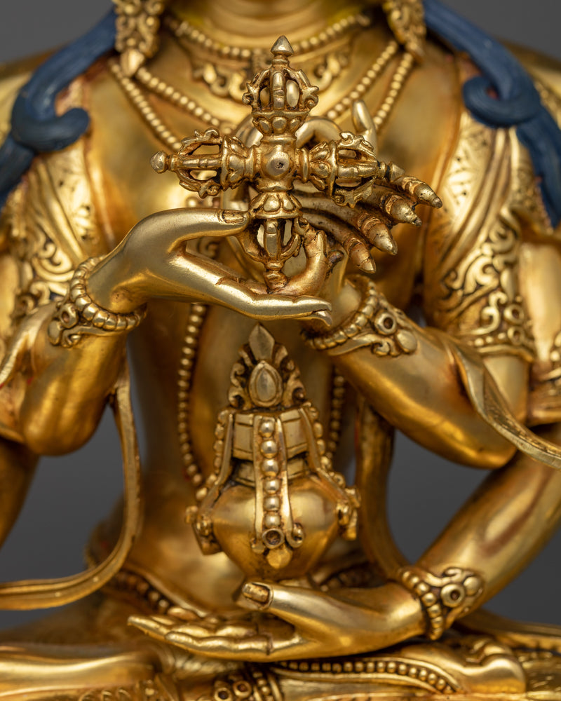 Premium Namgyalma Gold Statue | Ushnishavijaya " Buddha of Longevity" Deity