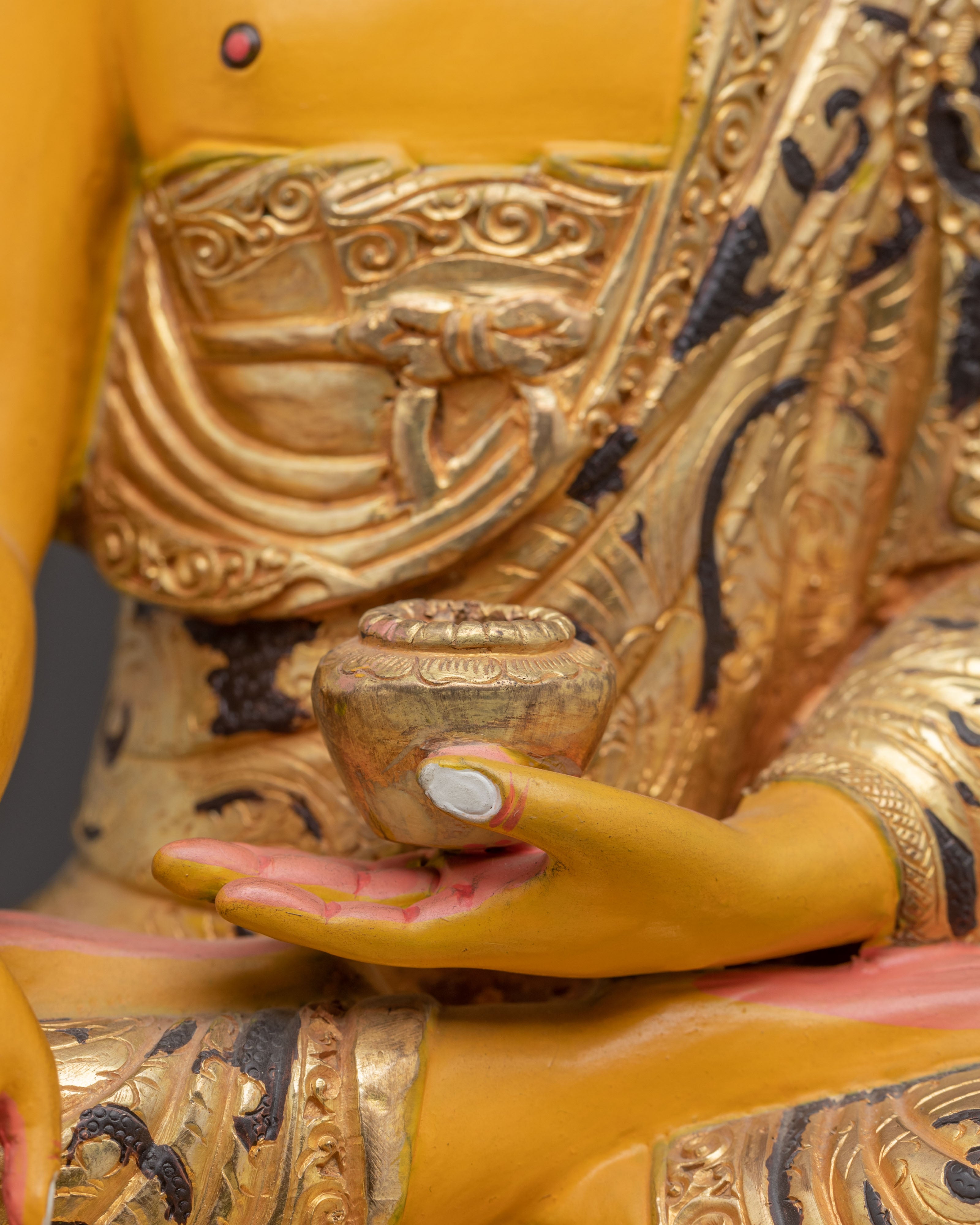 Handmade Tibetan Shakyamuni Buddha Golden Art | Historical Buddha