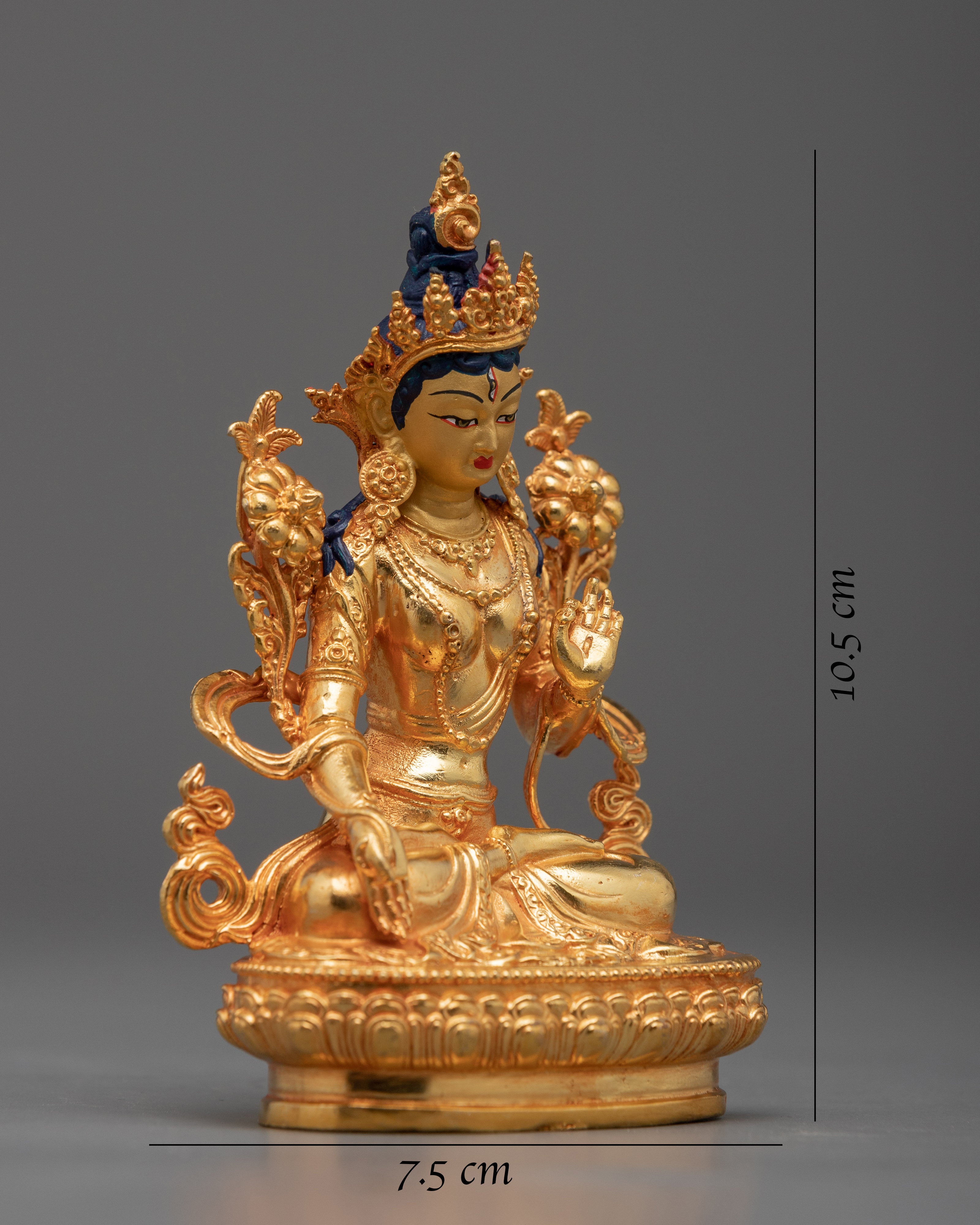 Machine Molded White Tara Statue | Compassionate Female Buddha