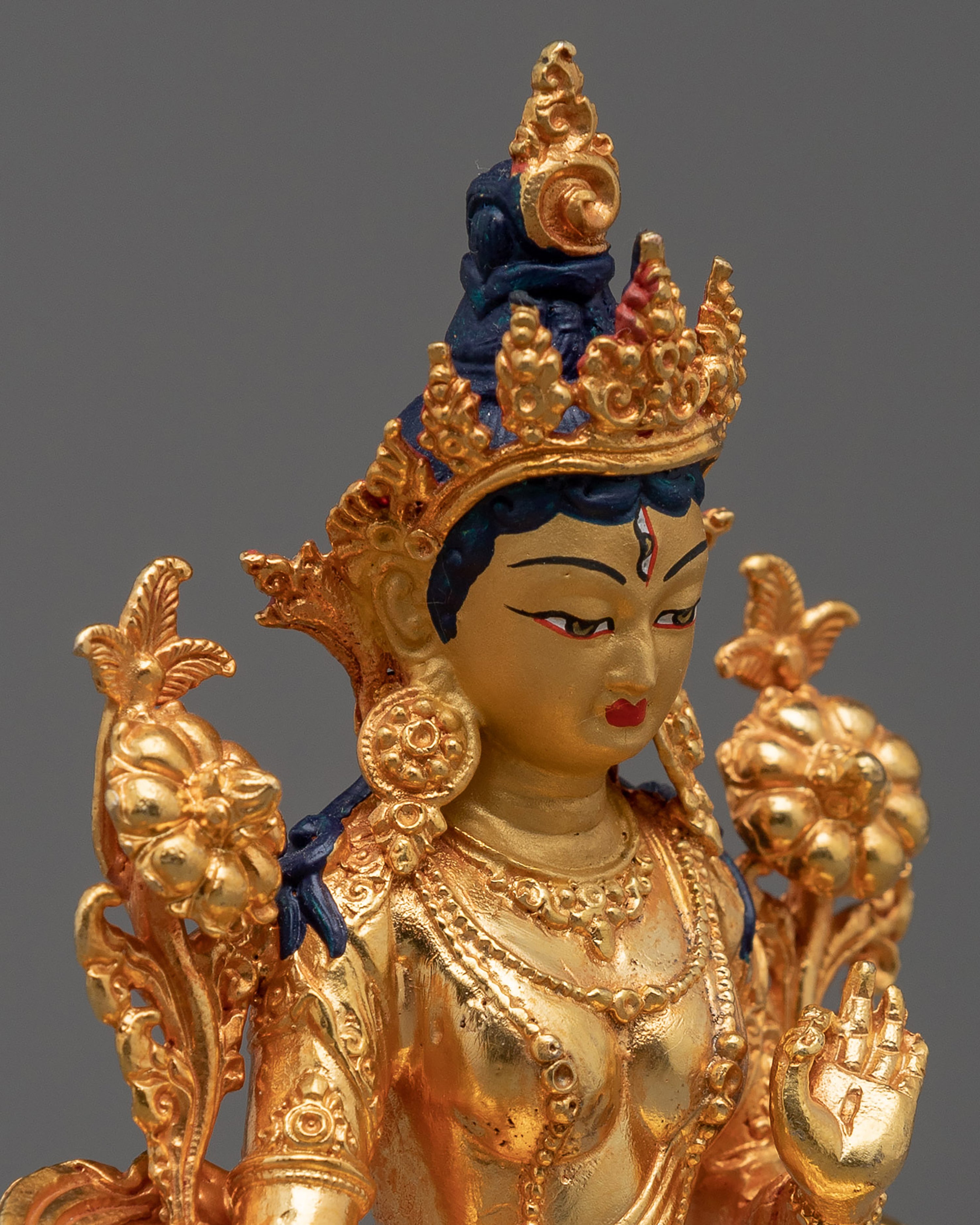 Machine Molded White Tara Statue | Compassionate Female Buddha