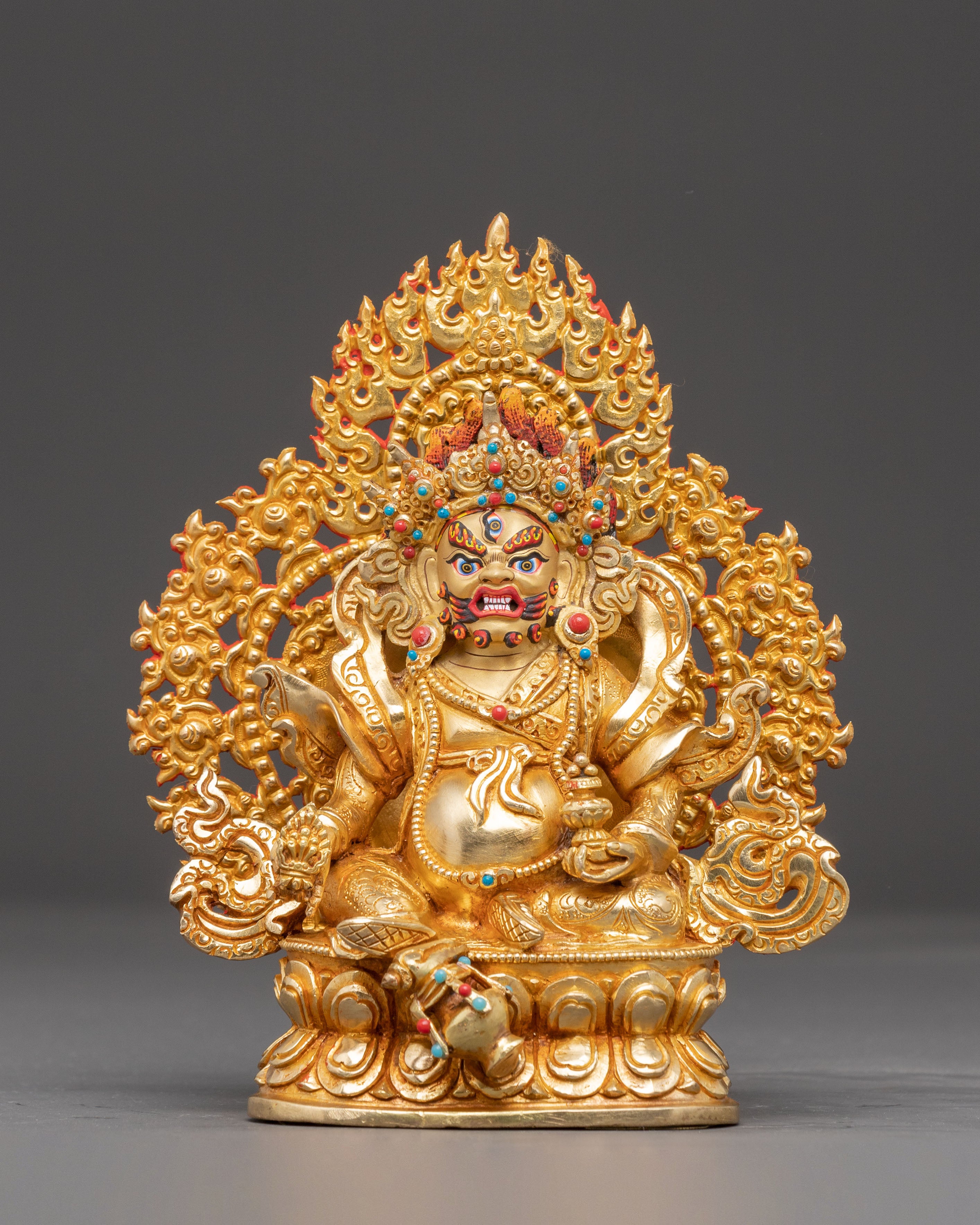 Golden Statue of Shanglon Dorje Dudul | Special Protector of the Tibetan Medical Tradition