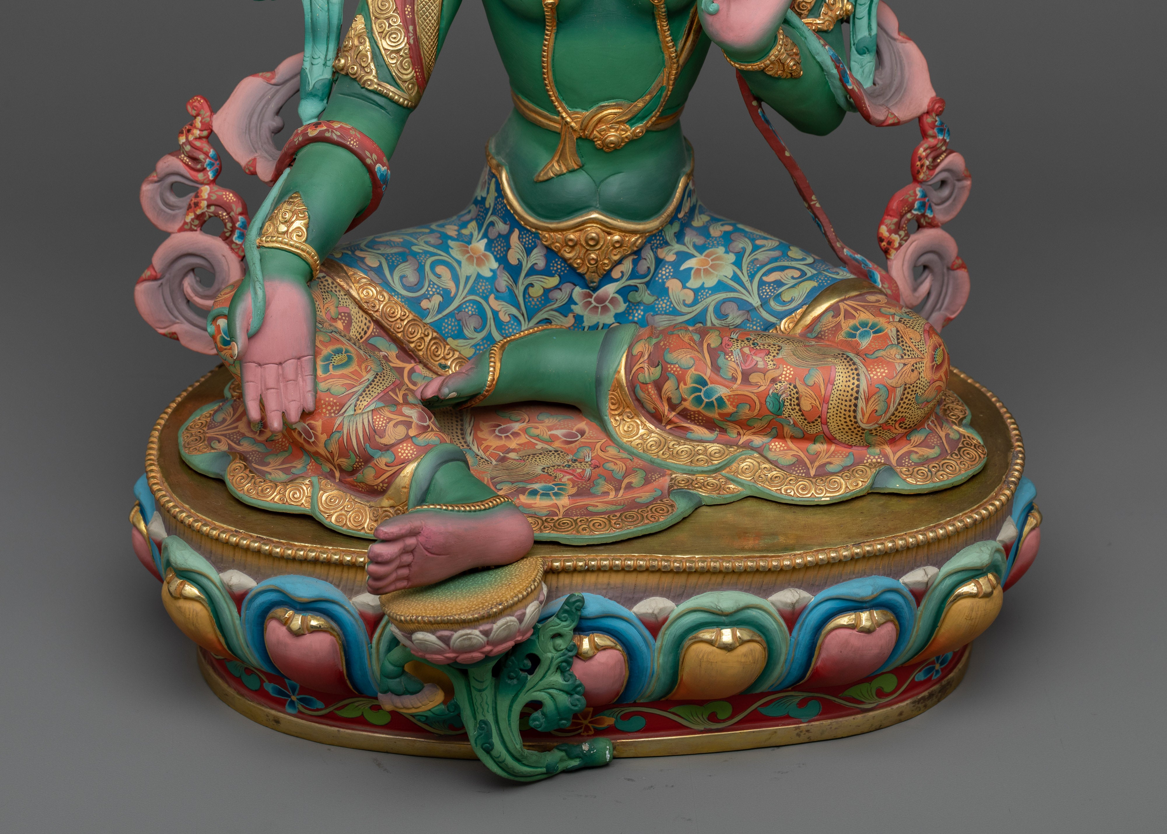 Green Dolma Statue | The Verdant Embodiment of Swift Assistance