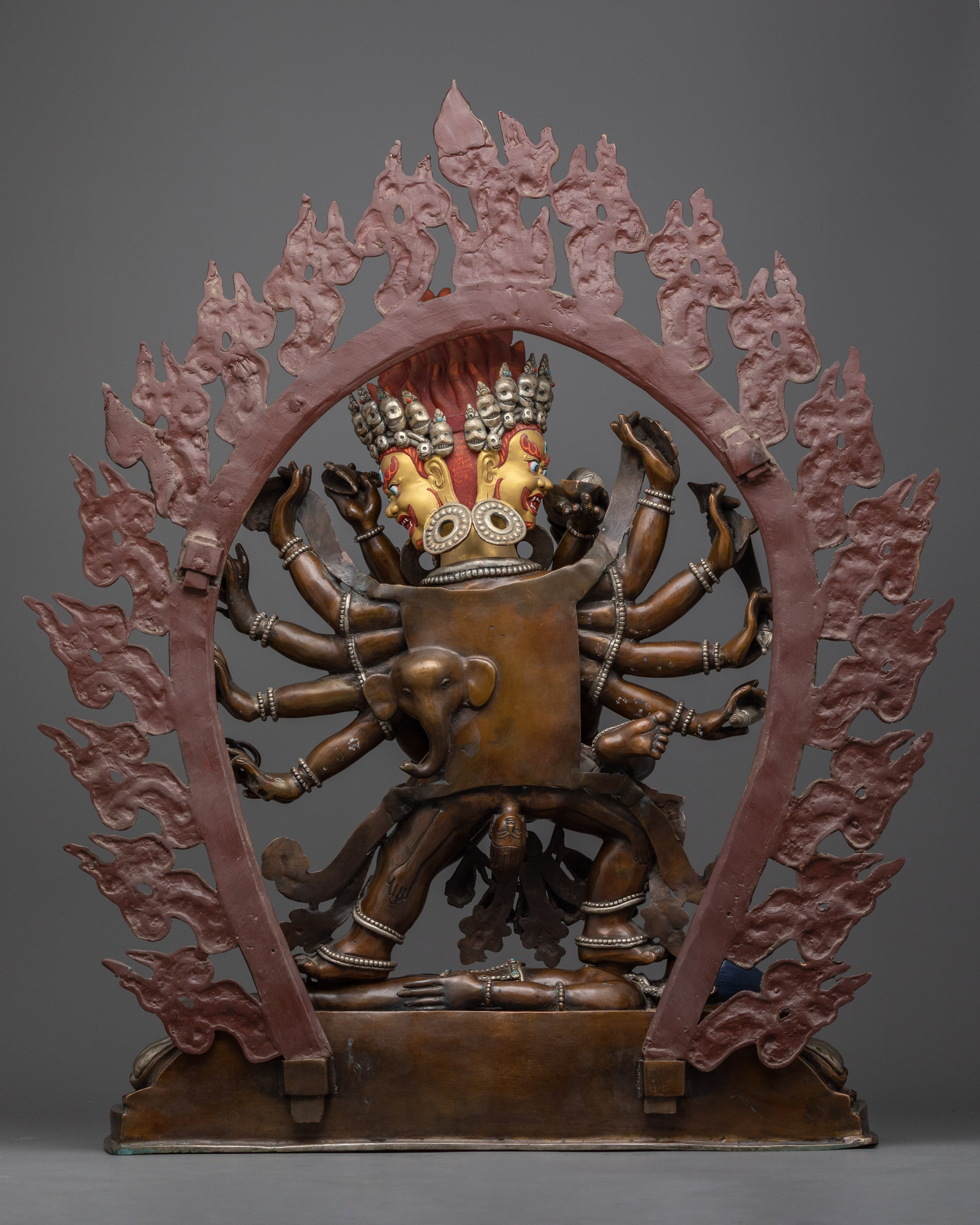 14-Arms Mahakala & Consort | Majestic Spiritual Harmony