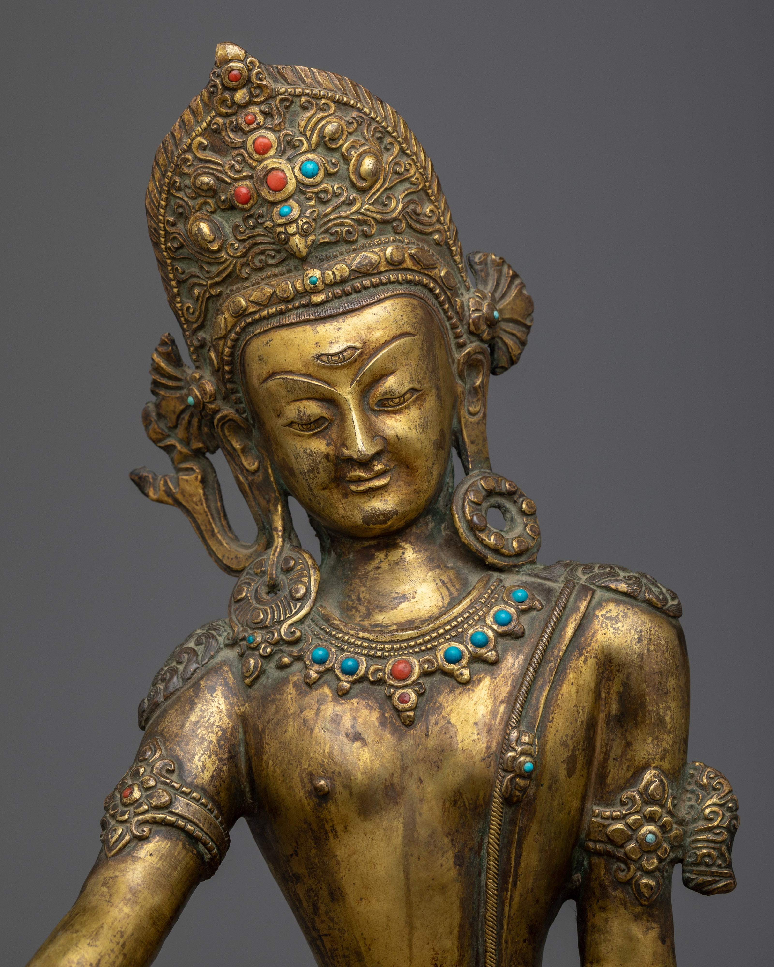 Buddhist Indra Statue