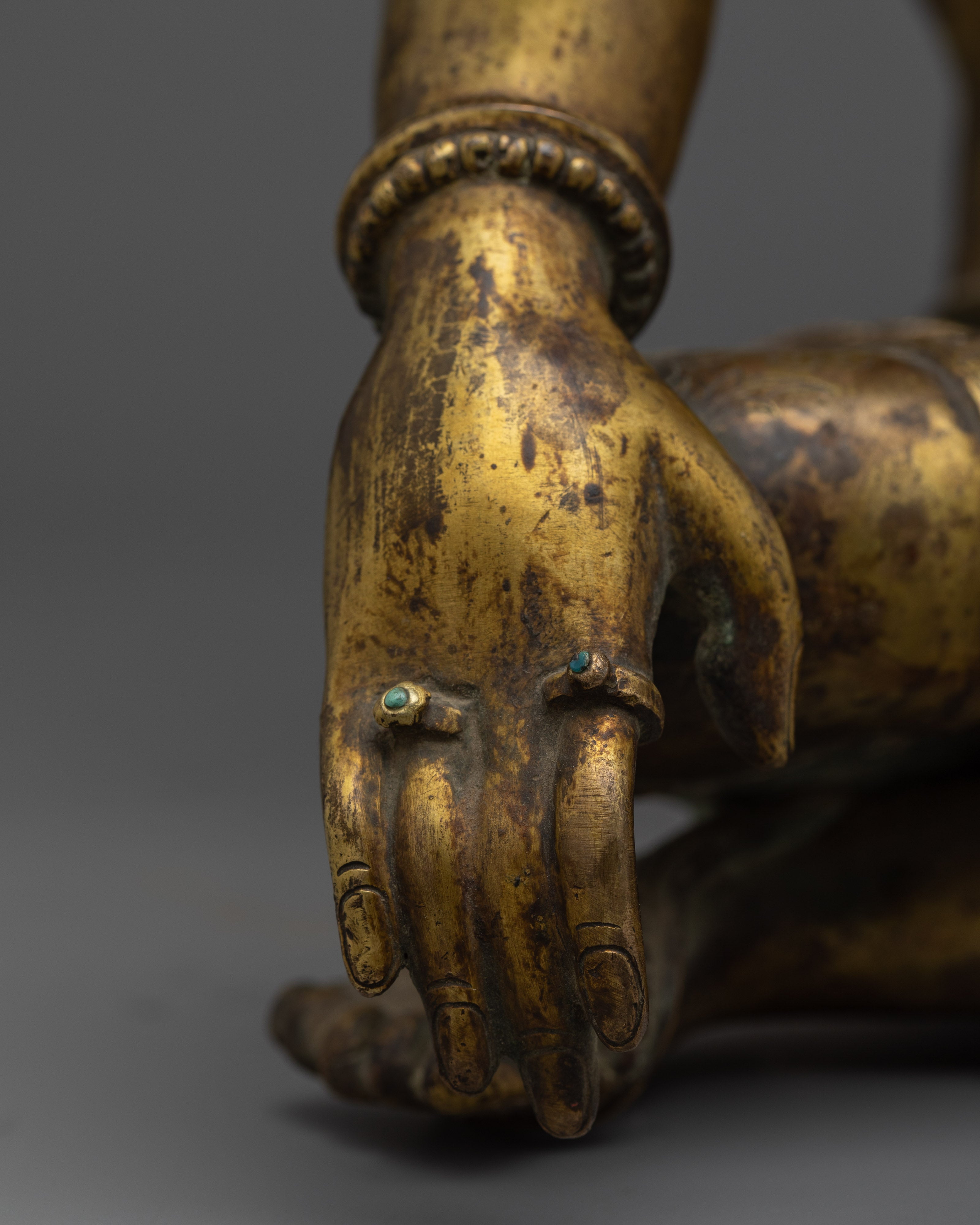 Buddhist Indra Statue | A Majestic Guardian in Golden Hue