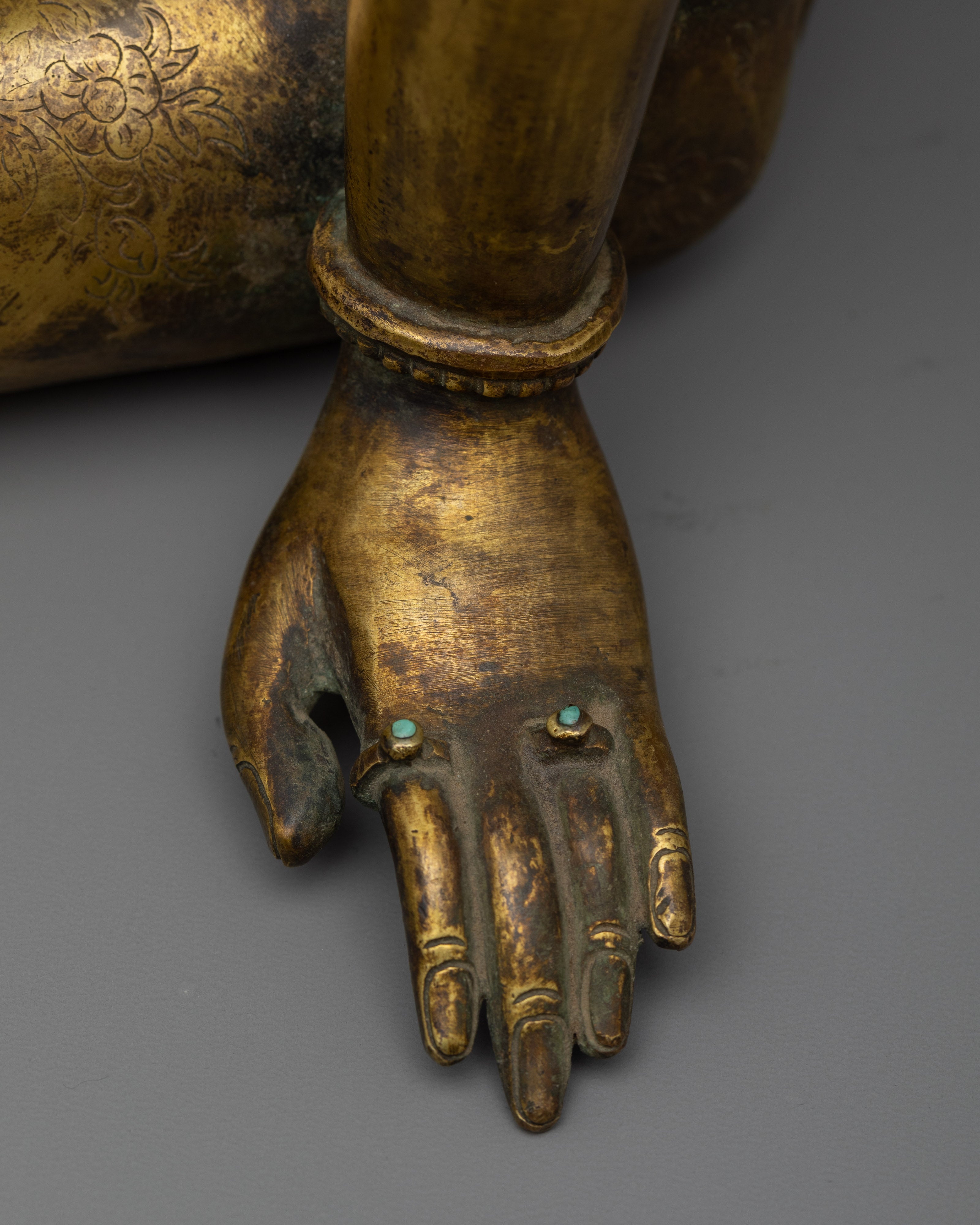 Buddhist Indra Statue | A Majestic Guardian in Golden Hue