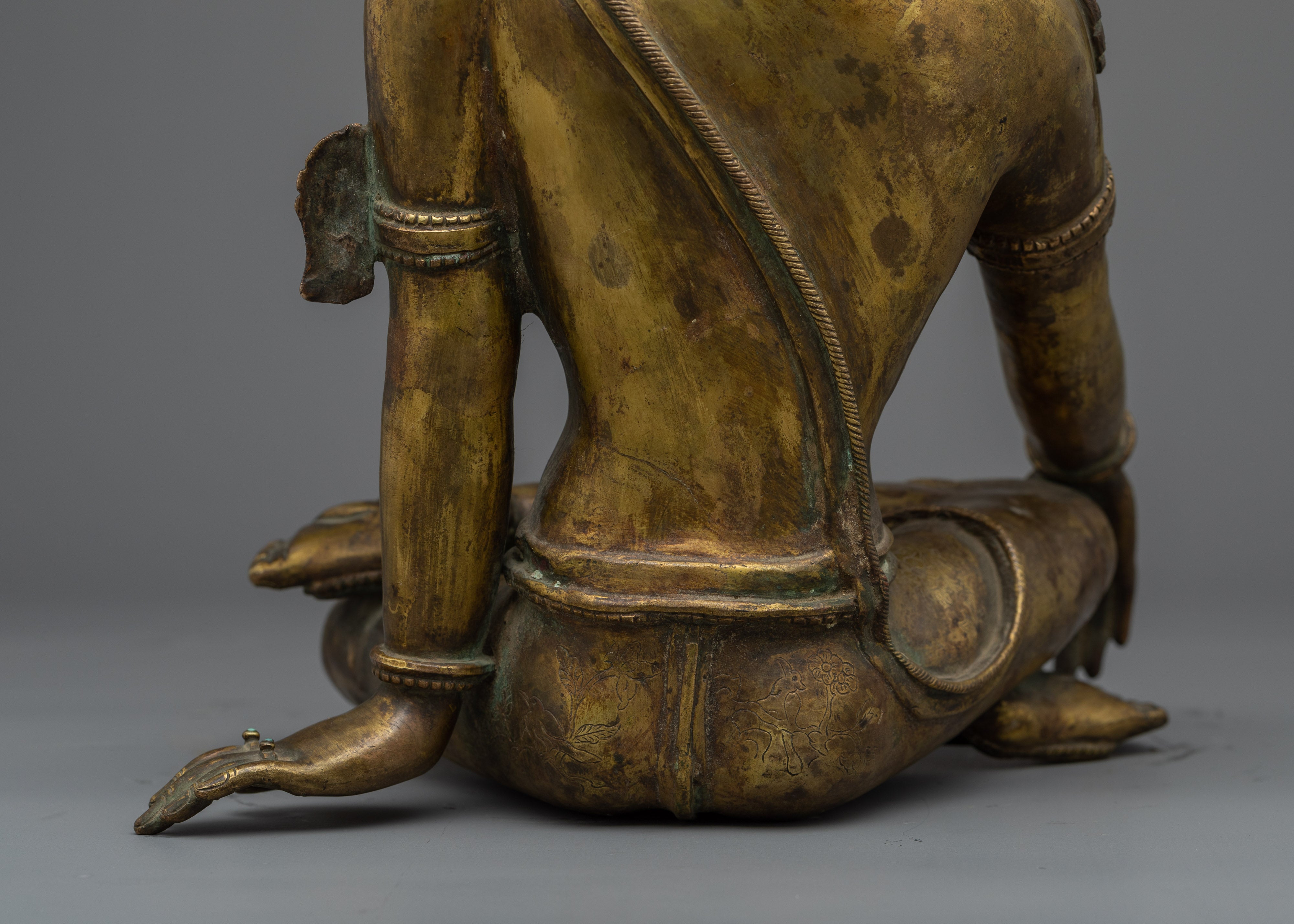 Buddhist Indra Statue | A Majestic Guardian in Golden Hue