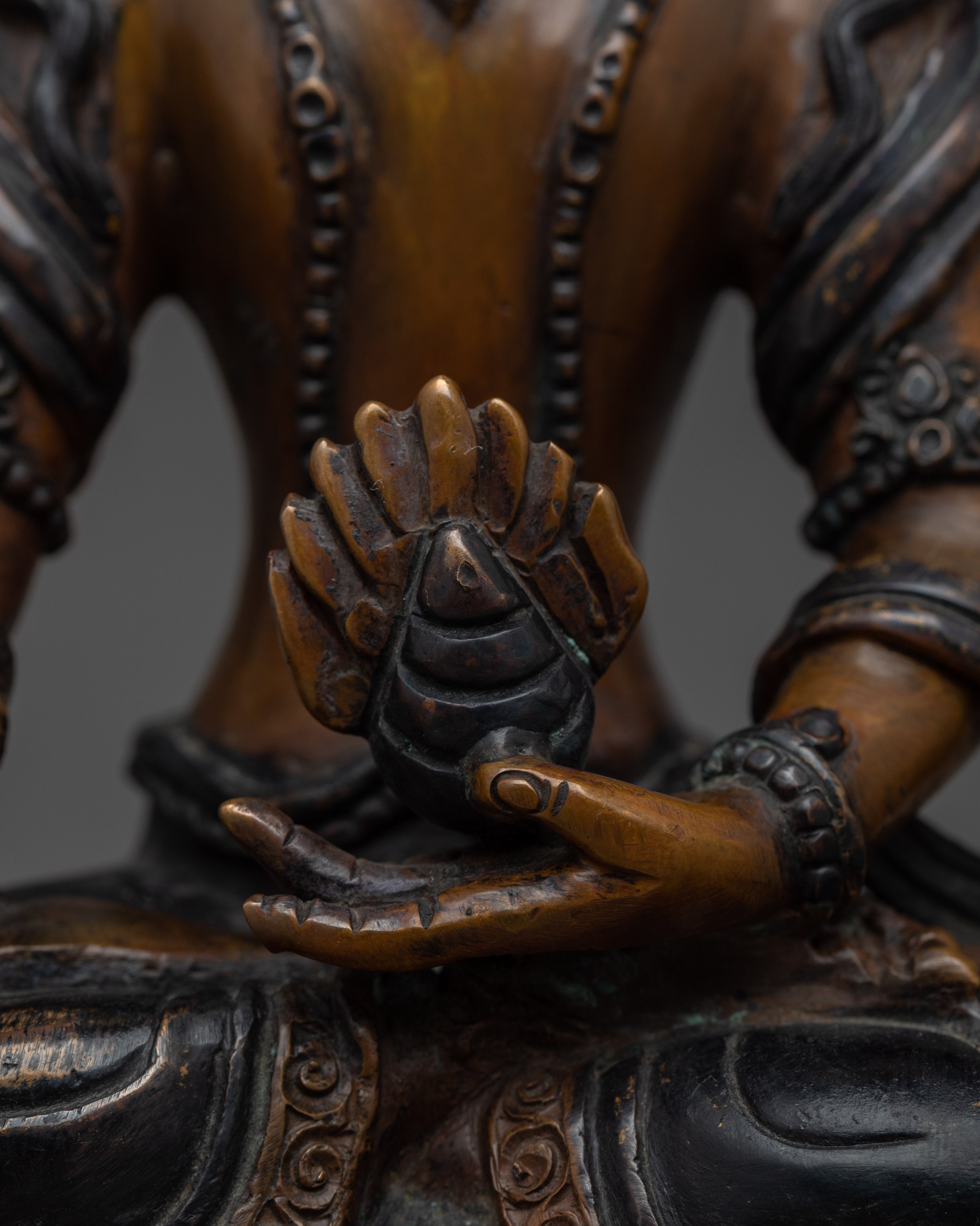 Ksitigarbha Copper Statue | Himalayan Buddhist Sculpture
