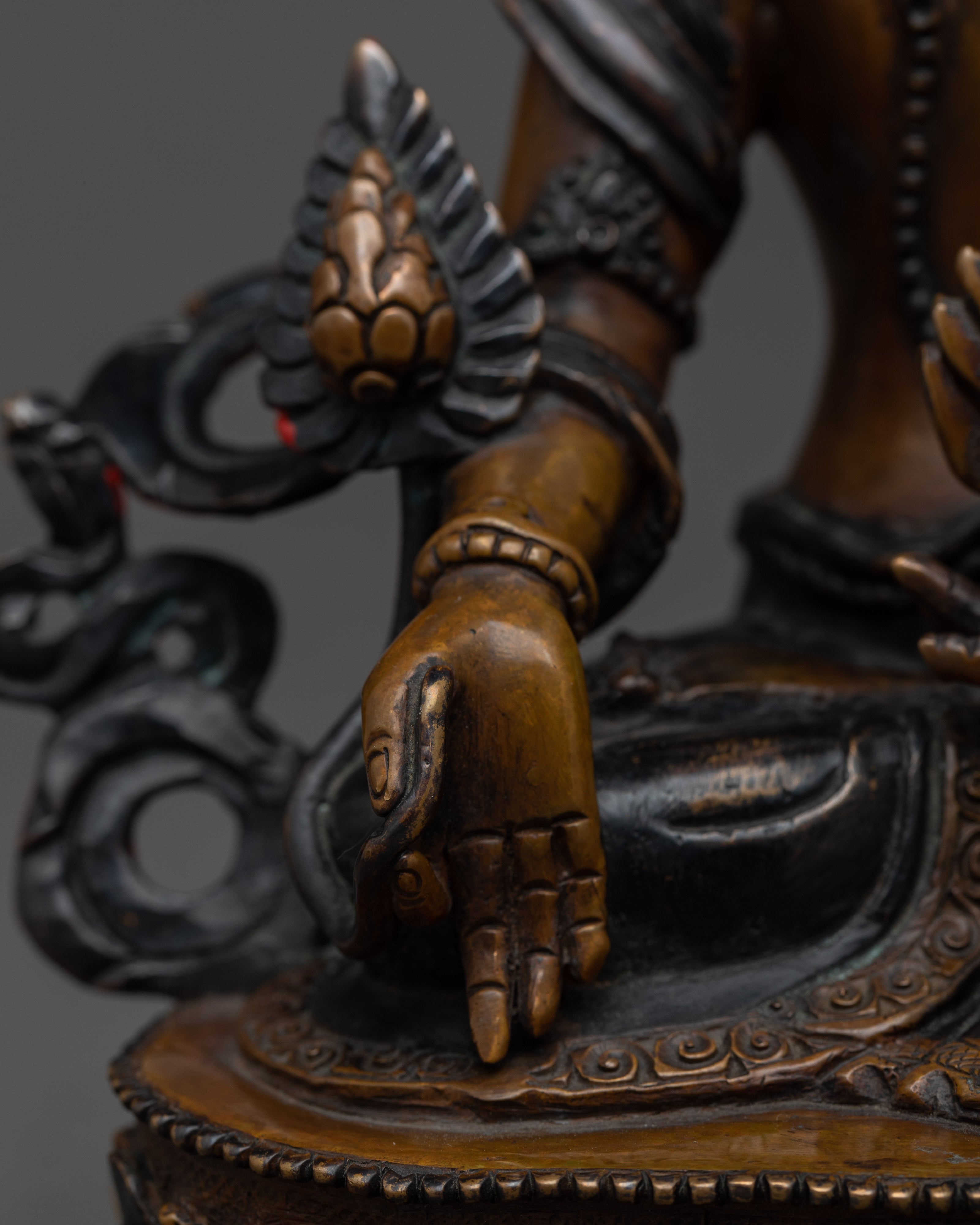 Ksitigarbha Copper Statue | Himalayan Buddhist Sculpture