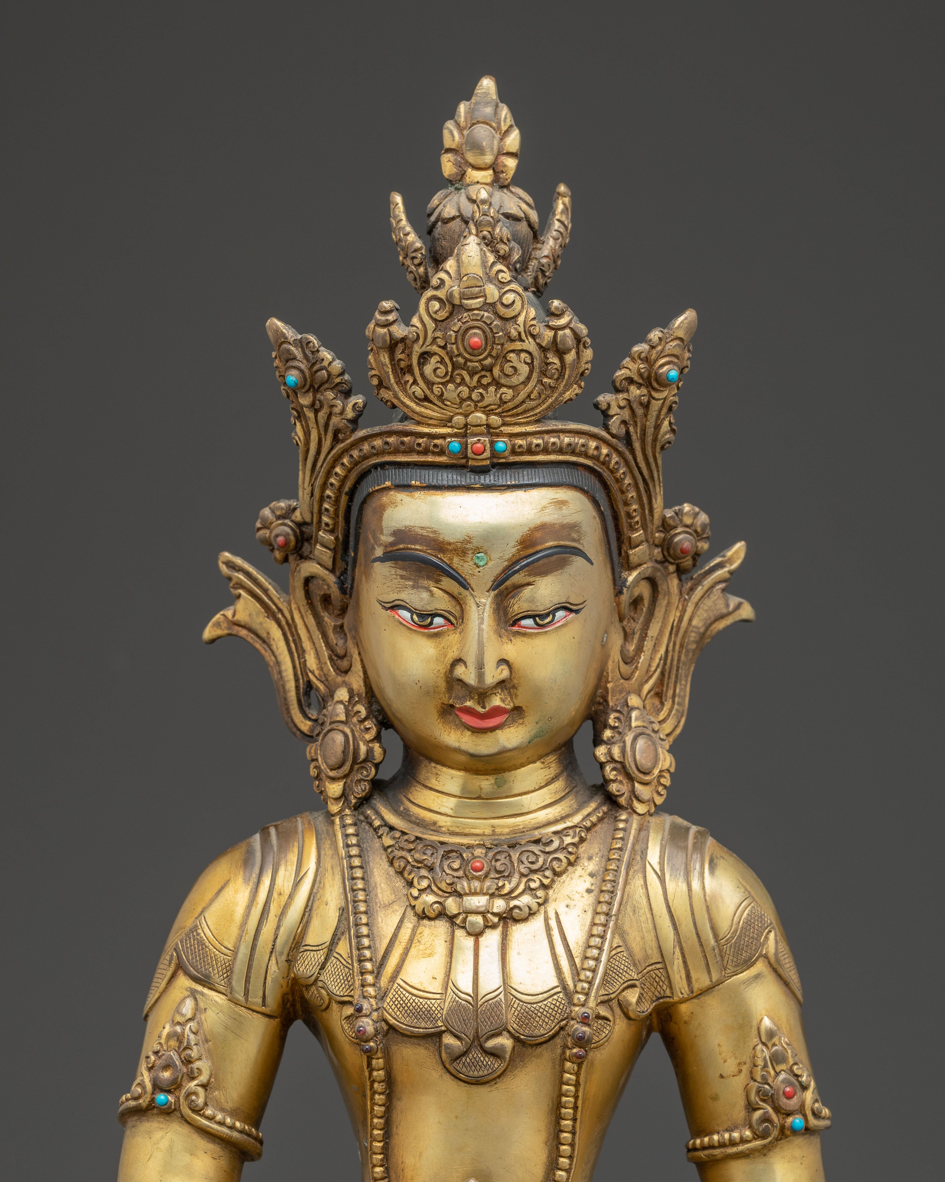 Handmade Mitrupa Buddha Statue | Meditation Altar Decor