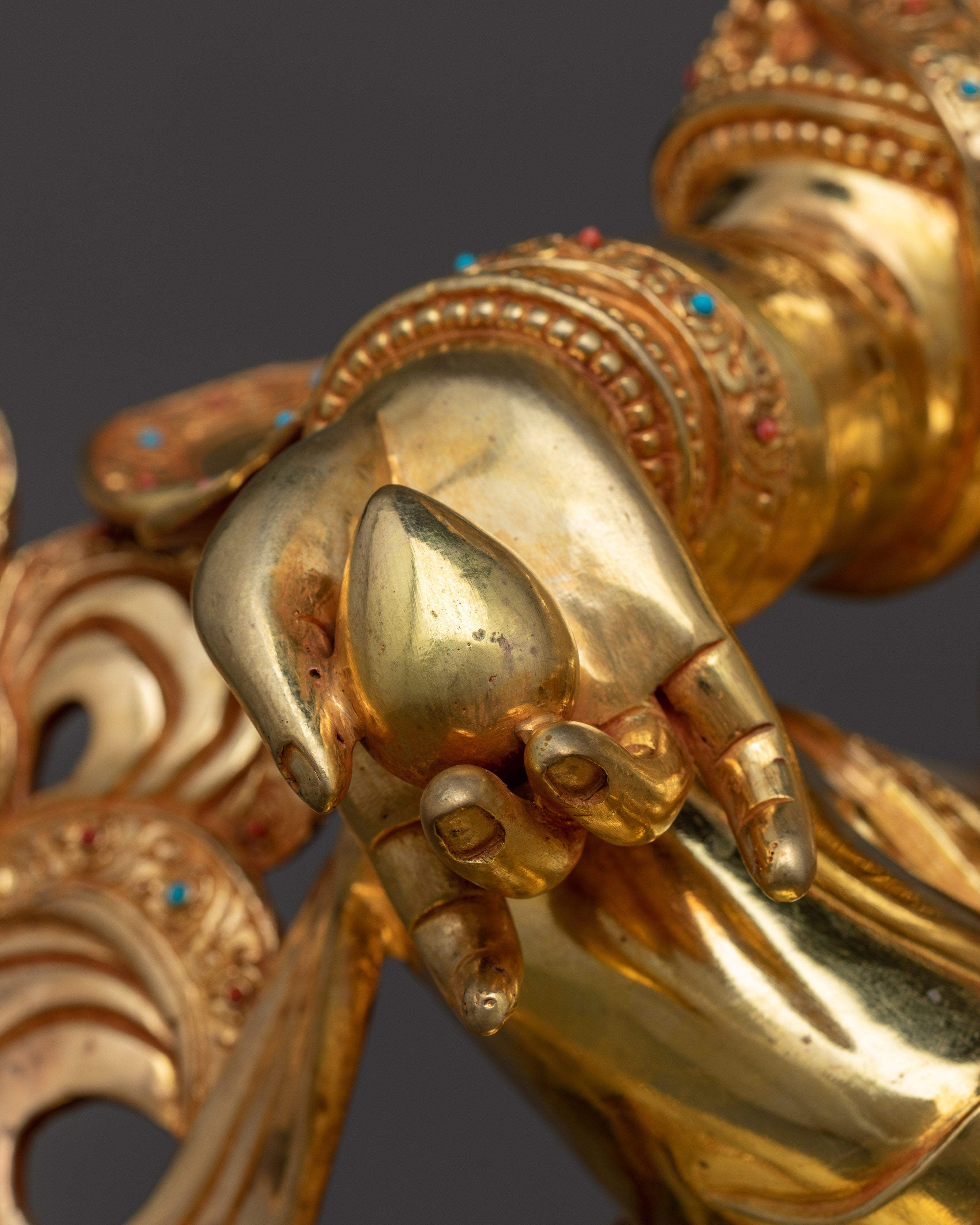 Yellow Dzambhala Sadhana Statue | Majestic Dzambhala Masterpiece