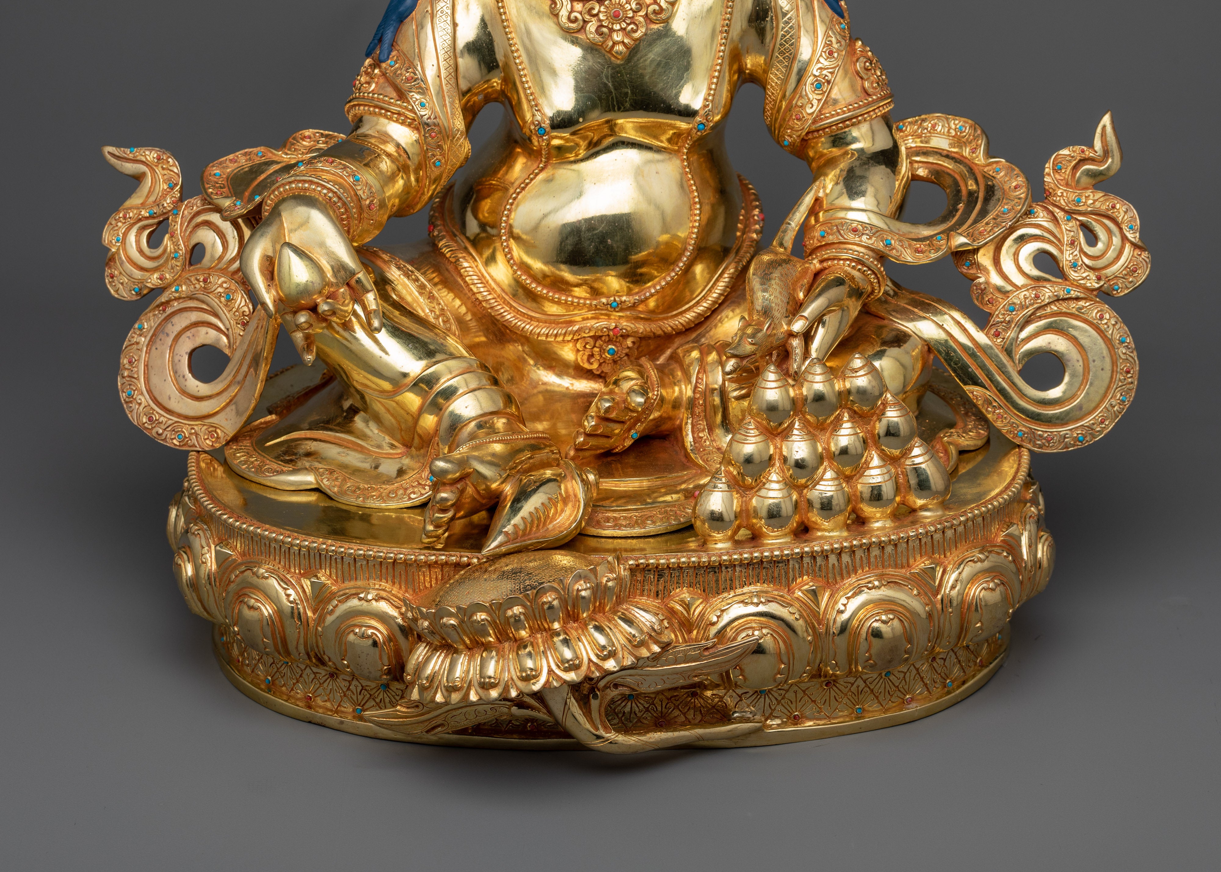 Yellow Dzambhala Sadhana Statue | Majestic Dzambhala Masterpiece