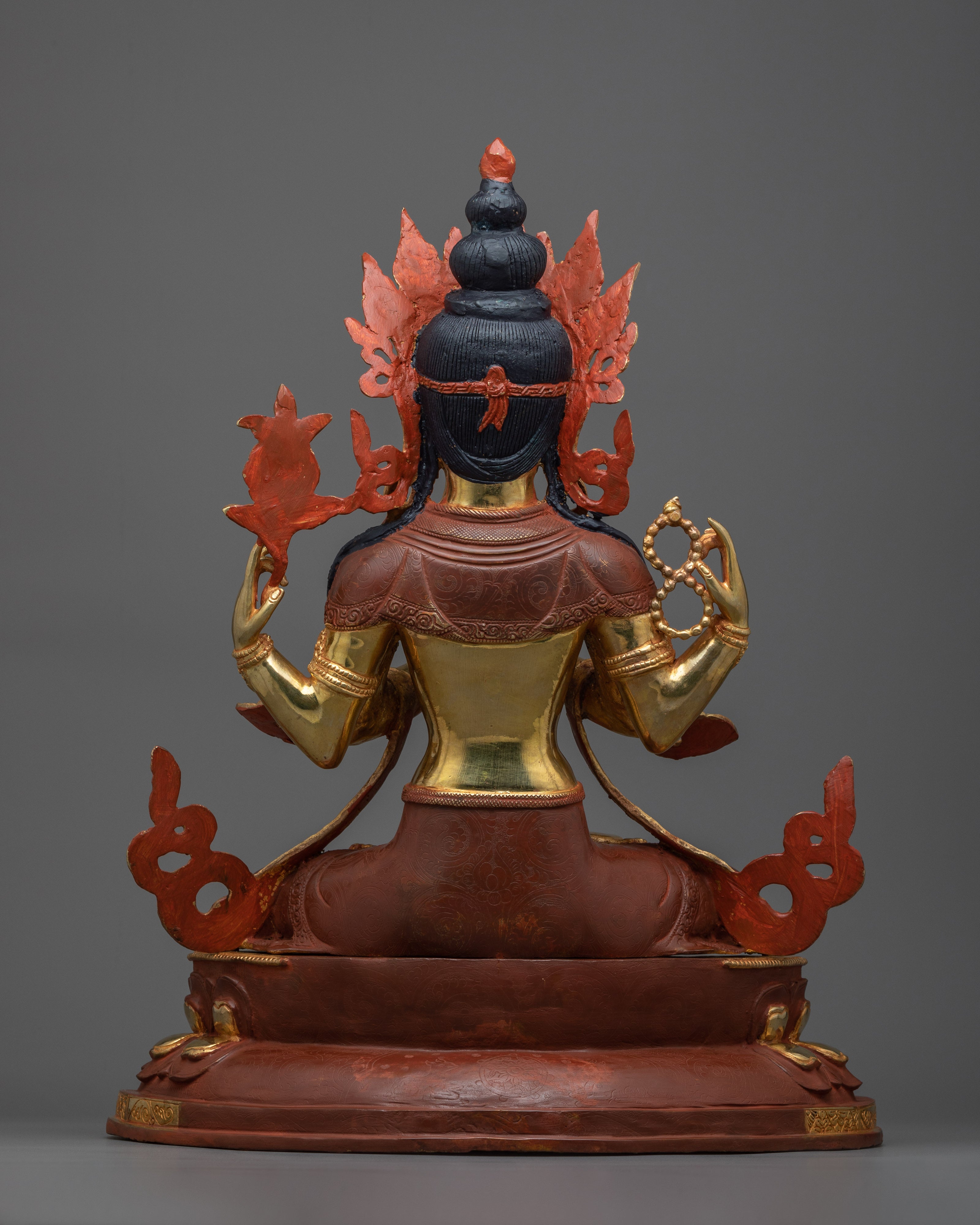 4-Armed-Chenrezig-Sadhana-Sculpture | Handmade In Nepal