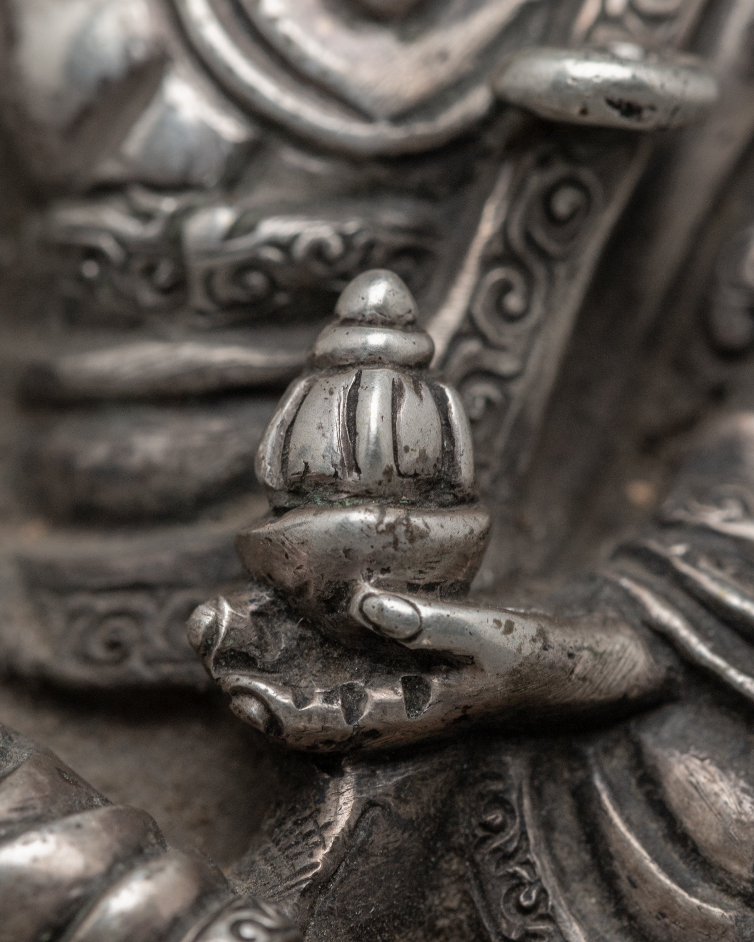 Silver Statue of Padmasambhava | Tantric Master