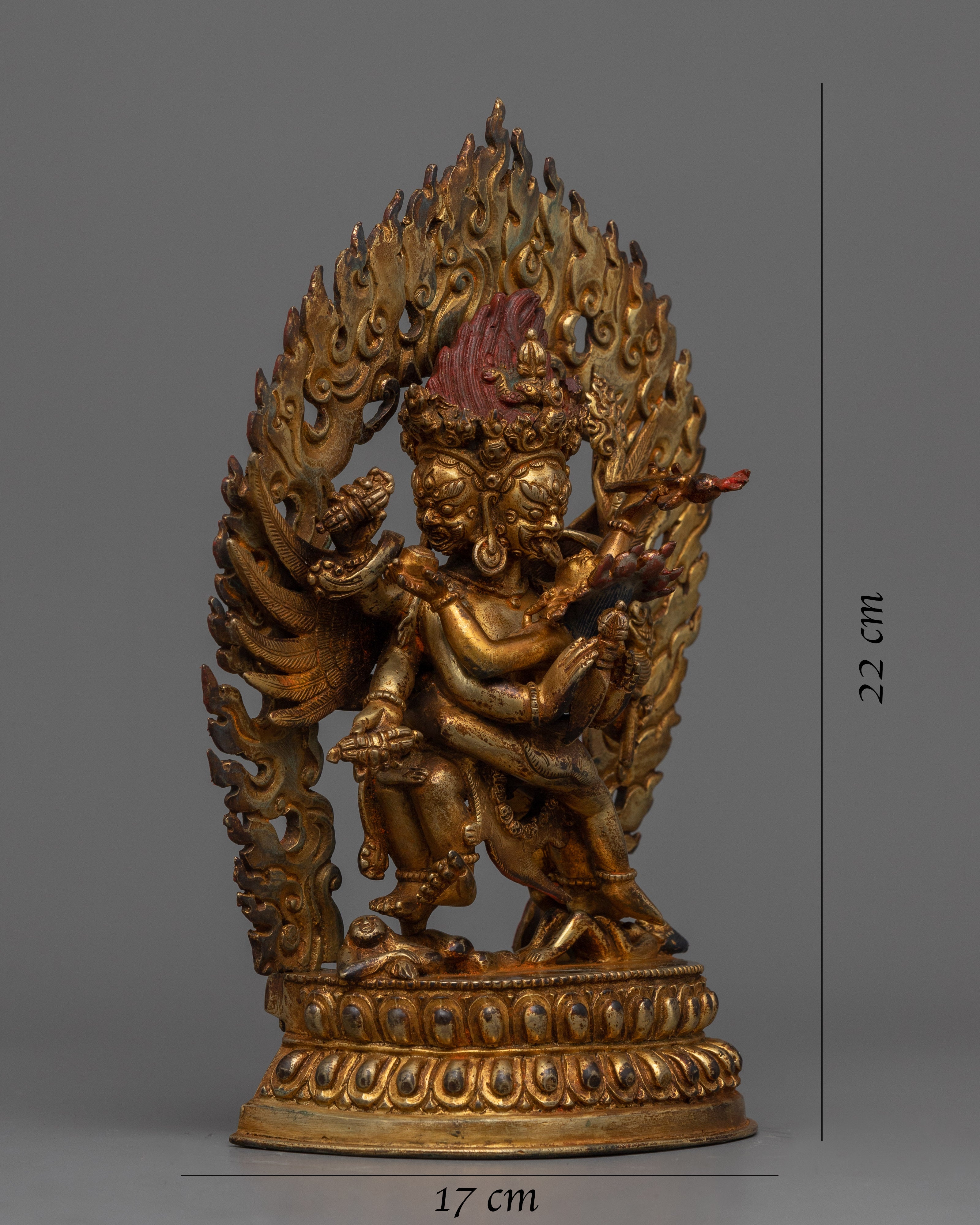 Antique Finish Vajrakilaya Statue | Wrathful Yidam of Deity
