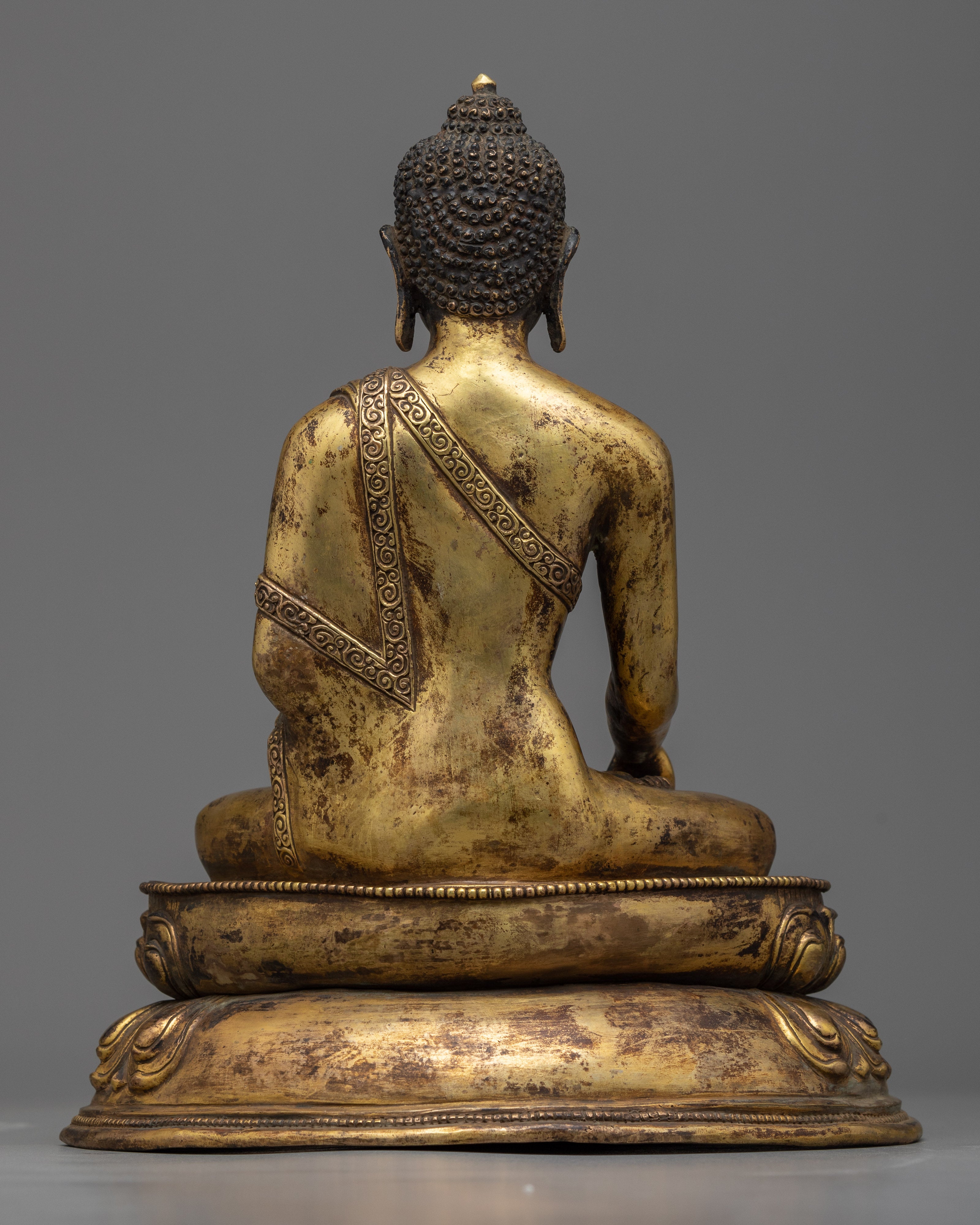 11 Inches Shakyamuni Buddha Statue | Antique Finish Sculpture