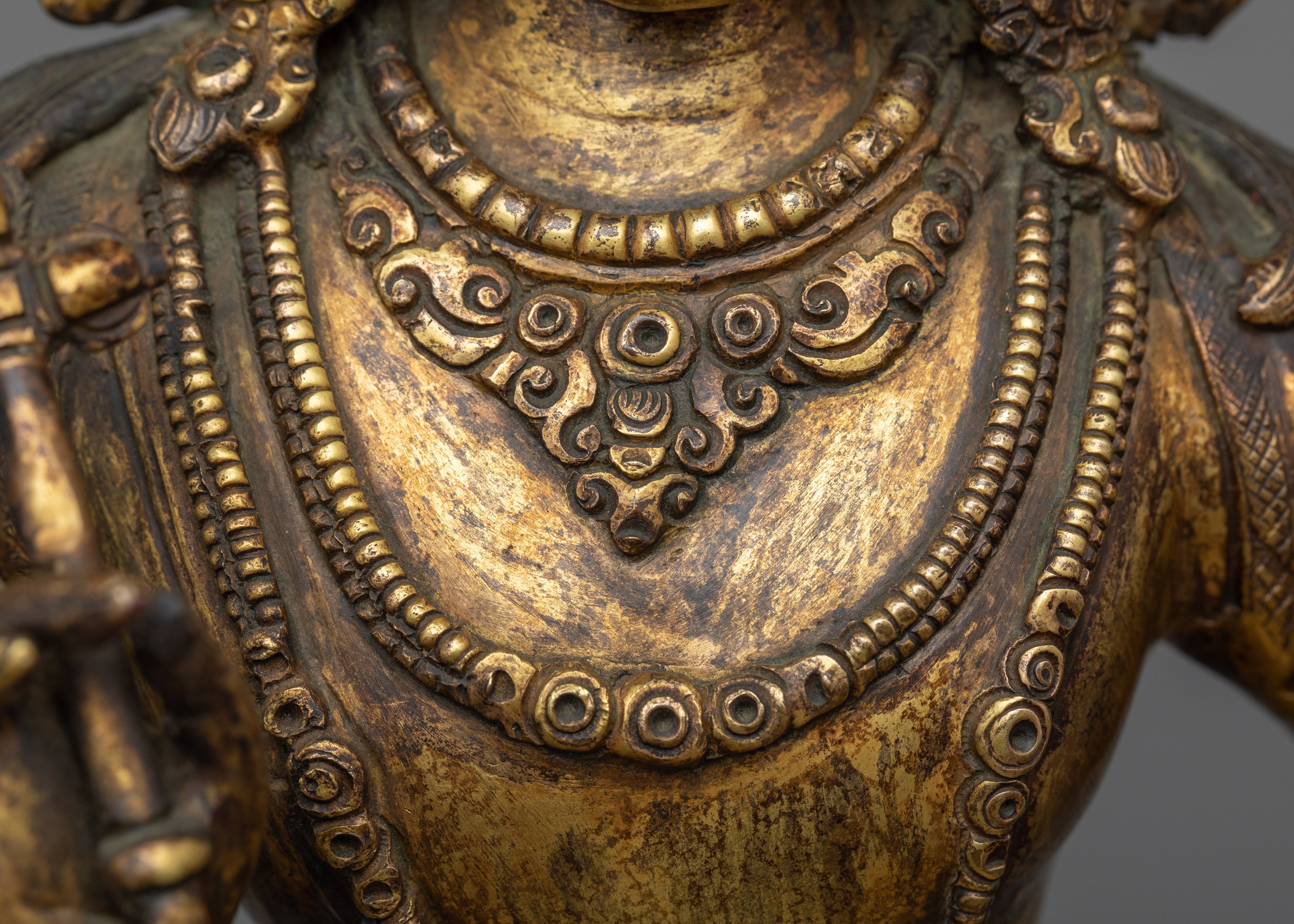 Antique Bodhisattva Statue | Handmade in Nepal in Traditional Art