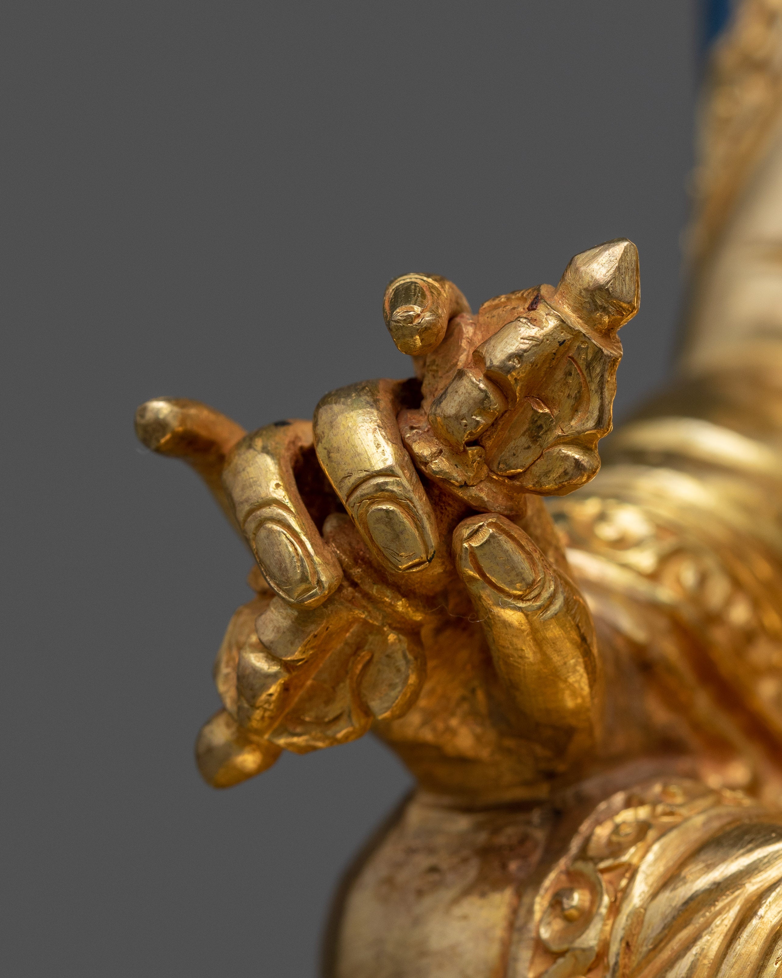 9 Inch Guru Rinpoche Statue | 24k Gold Gilded Artwork