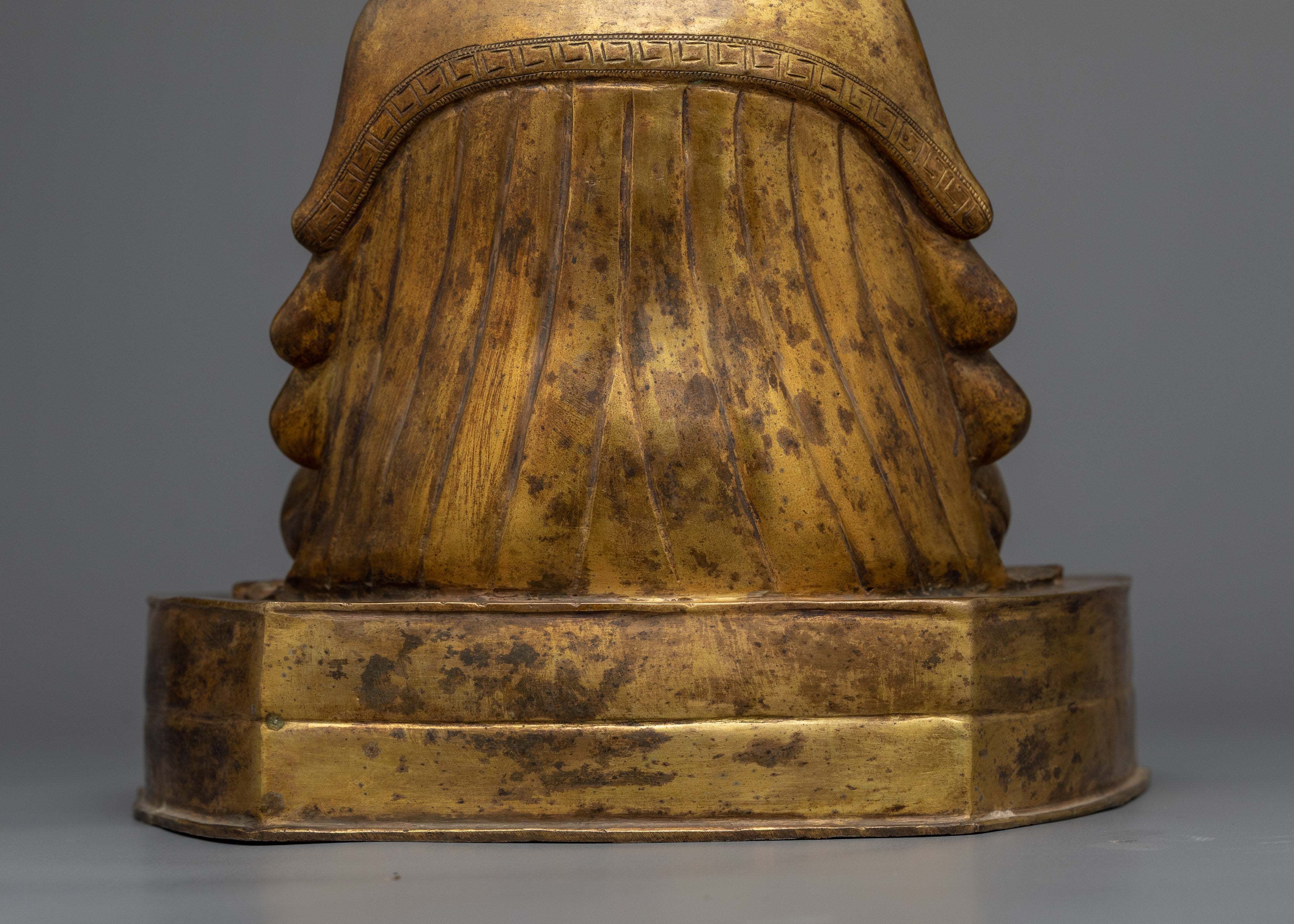 Gampopa Statue | Antique Finish Figure of A Tibetan Master