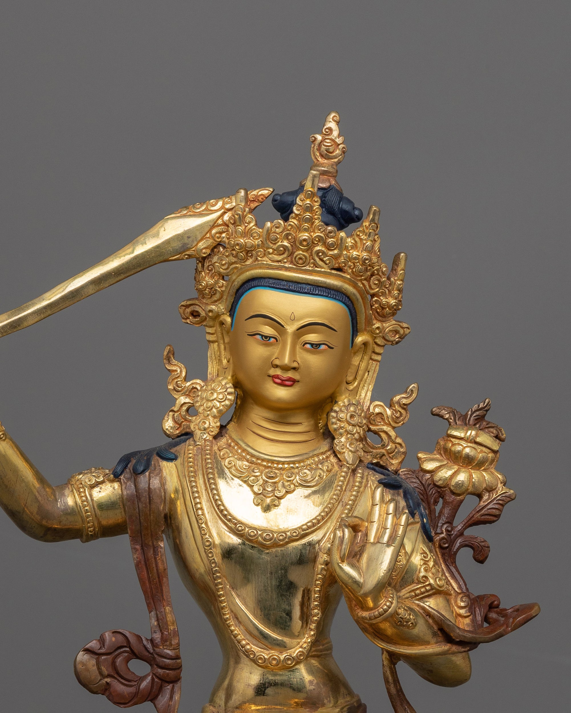 hand carved manjushree statue