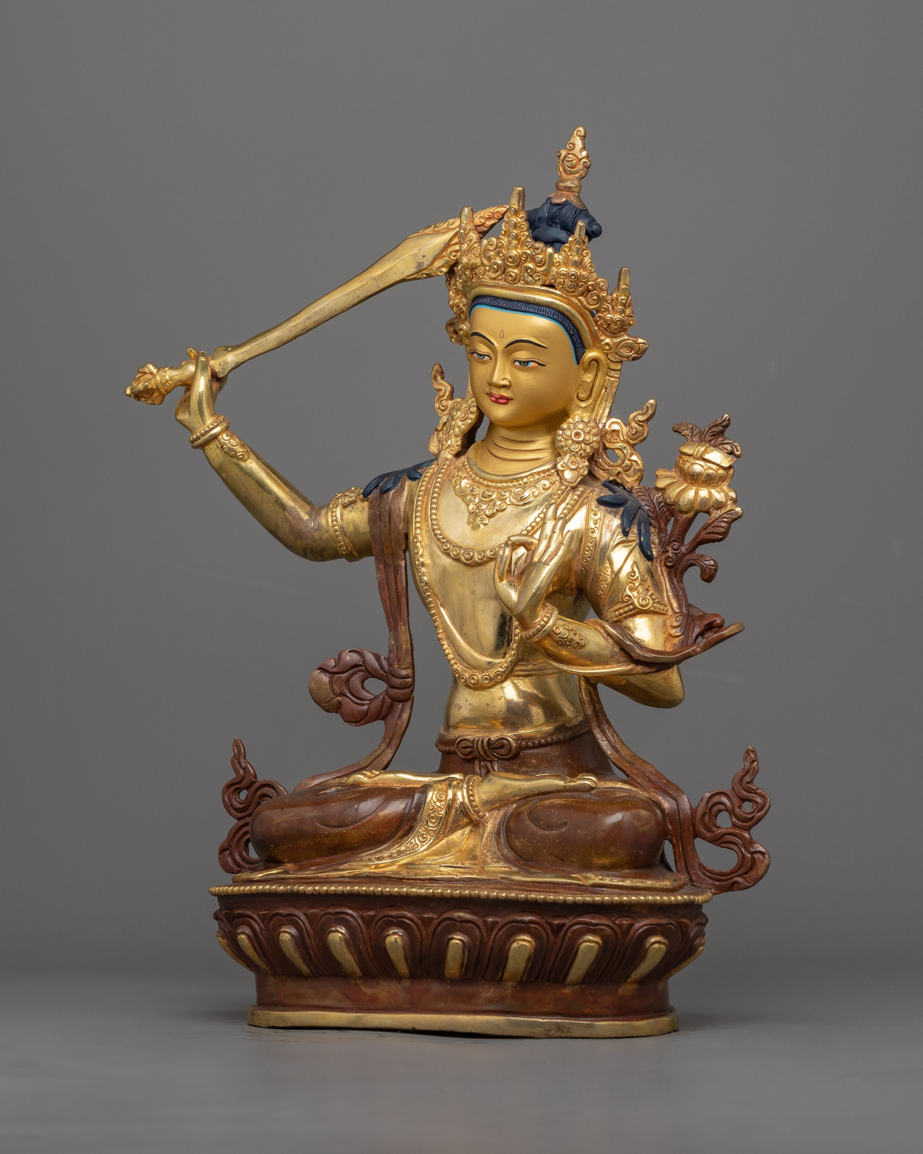 hand carved manjushree statue