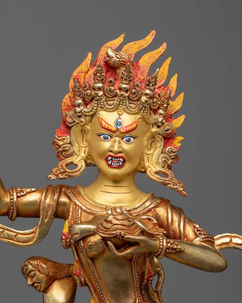 Dorje Phagmo Golden Statue | Handmade Traditional Nepali Art