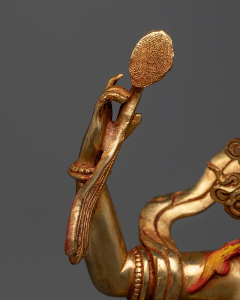 Machig Labdron Gold Statue | Tibetan Female Buddhist Monk
